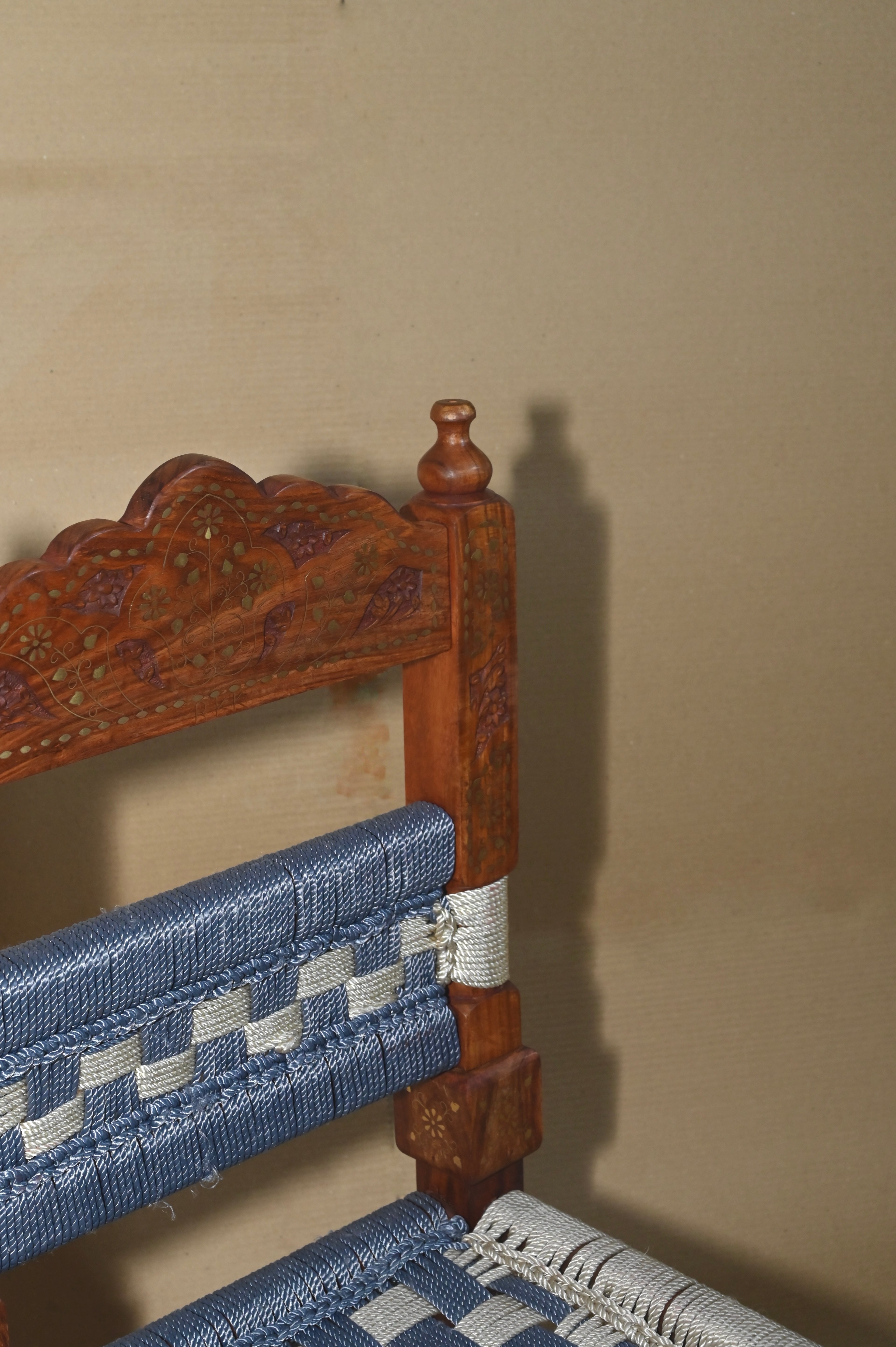 Hand-Carved Wooden Chair