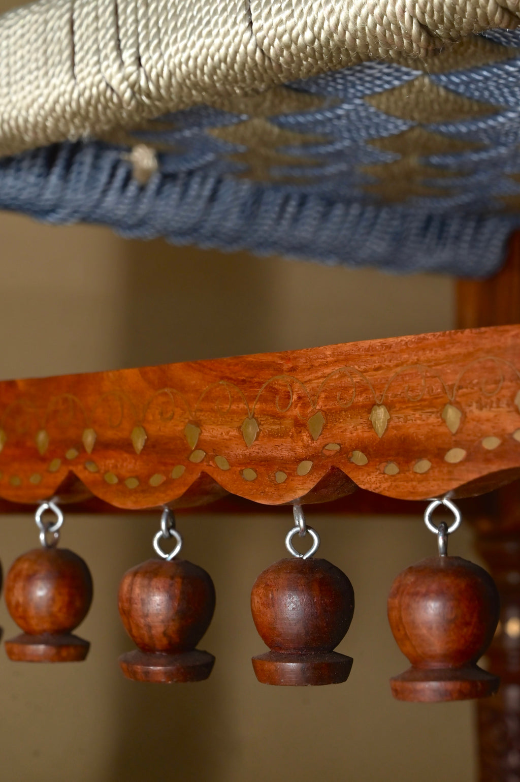 Hand-Carved Wooden Chair
