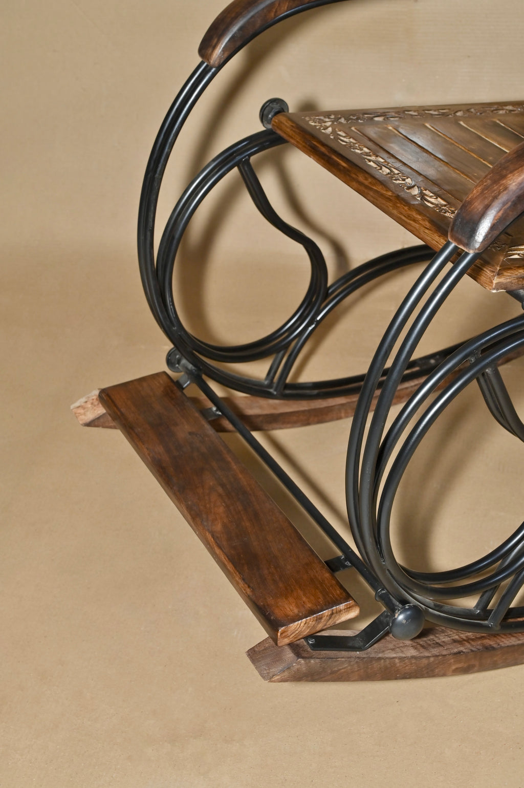 Handcrafted Wooden Rocking Chair