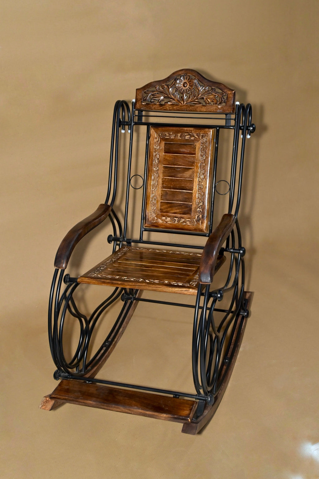Handcrafted Wooden Rocking Chair