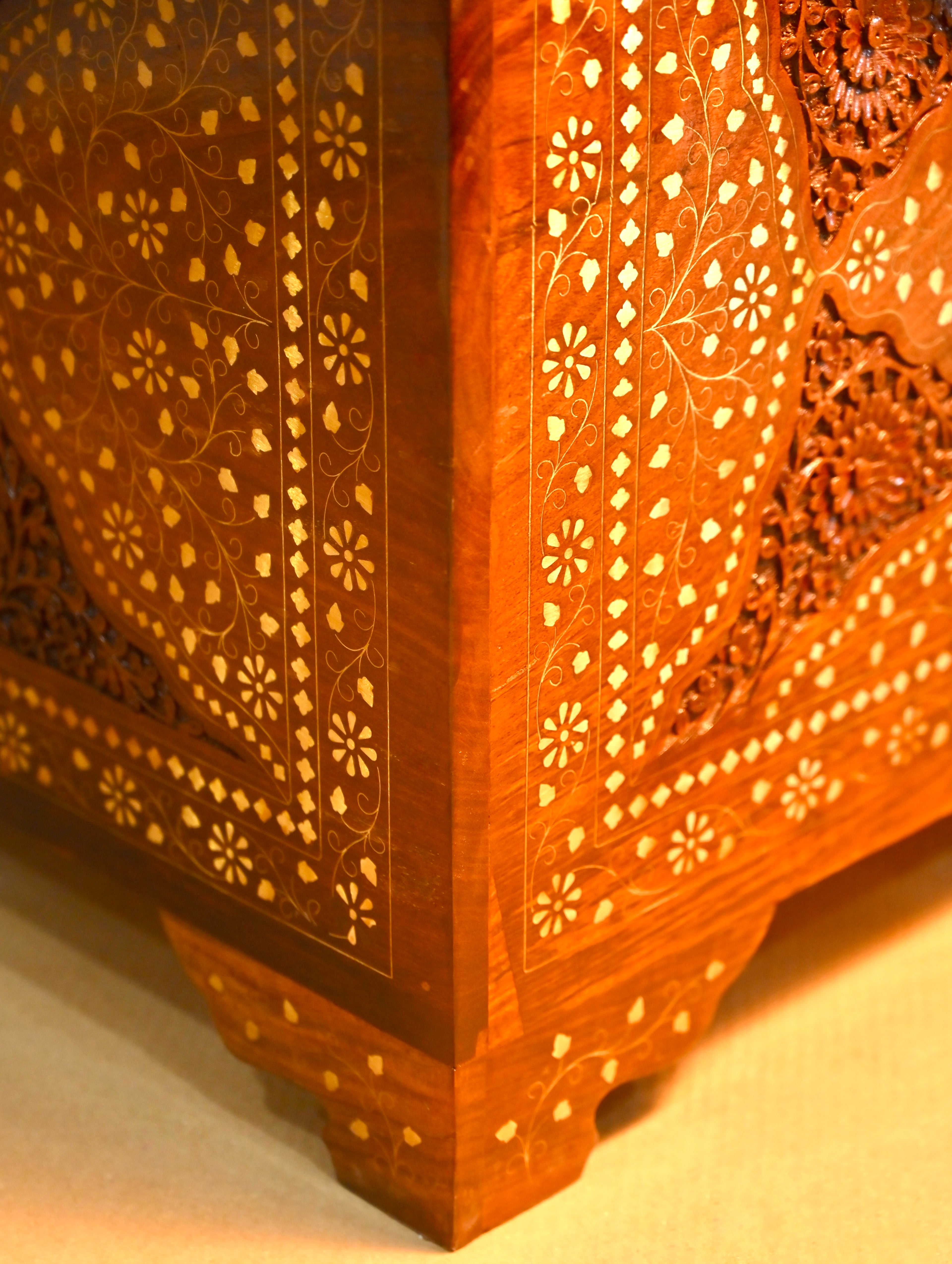Handcrafted Vintage Wooden Clothes Storage Chest