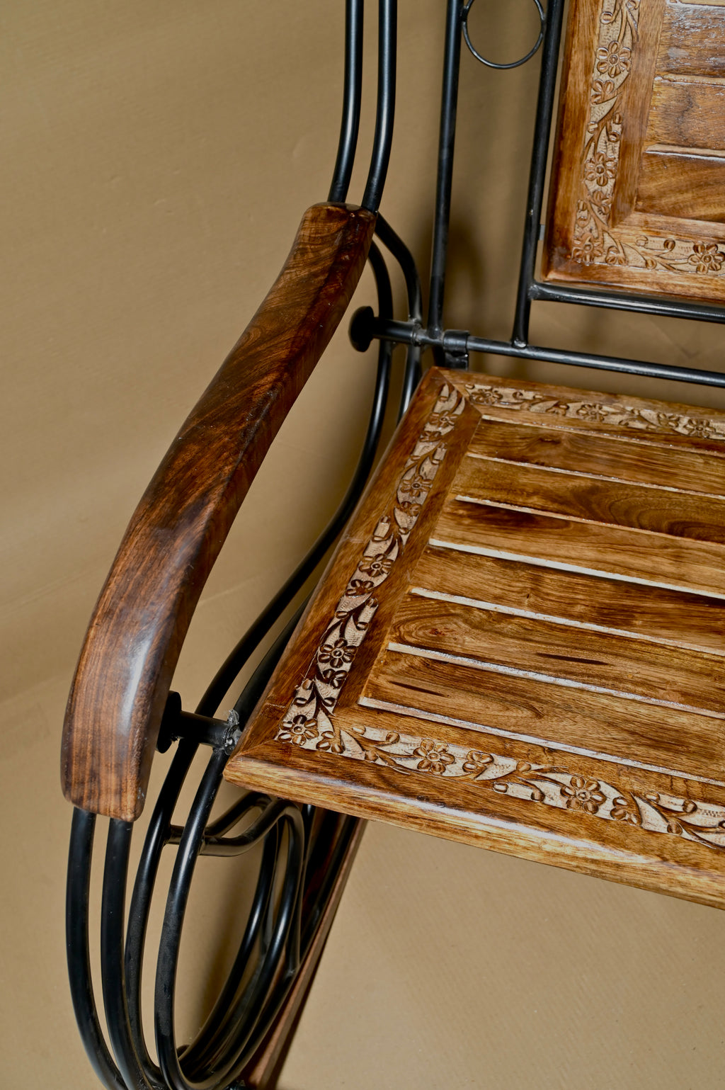 Handcrafted Wooden Rocking Chair