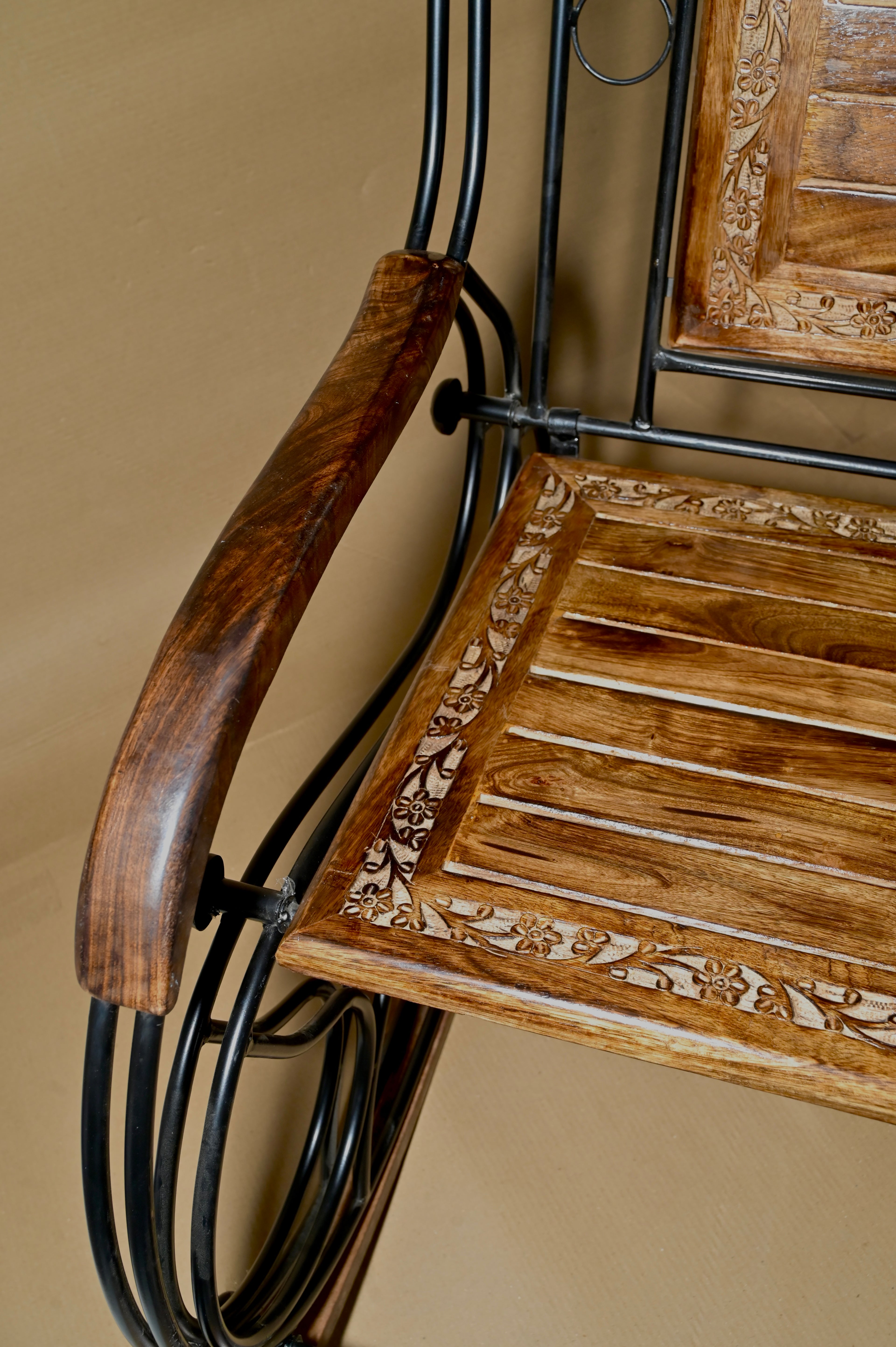 Handcrafted Wooden Rocking Chair