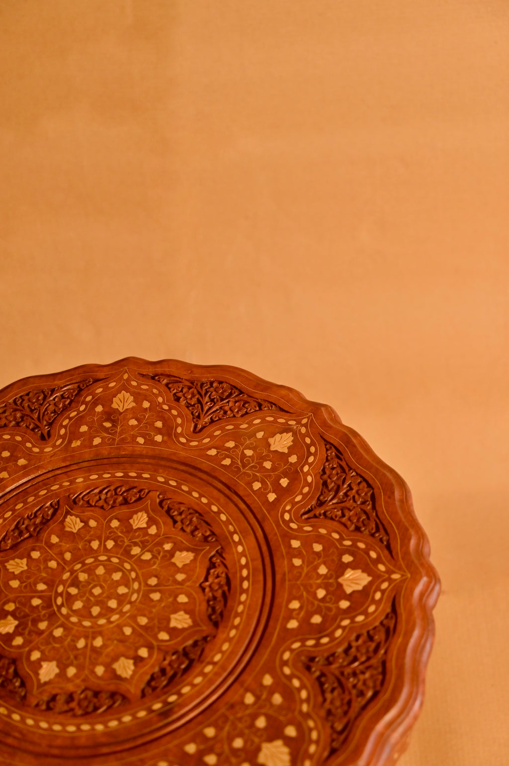Royal Handcrafted Carved Wooden Accent Table