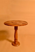 Handcrafted Wooden Pedestal Table