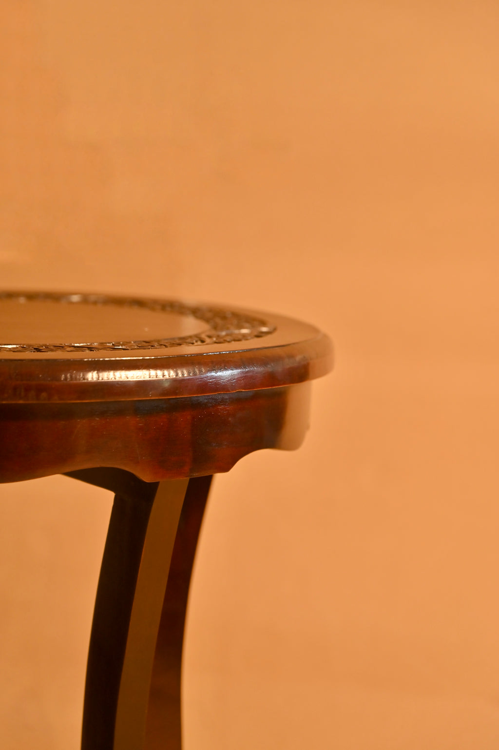 handcrafted wooden accent table
