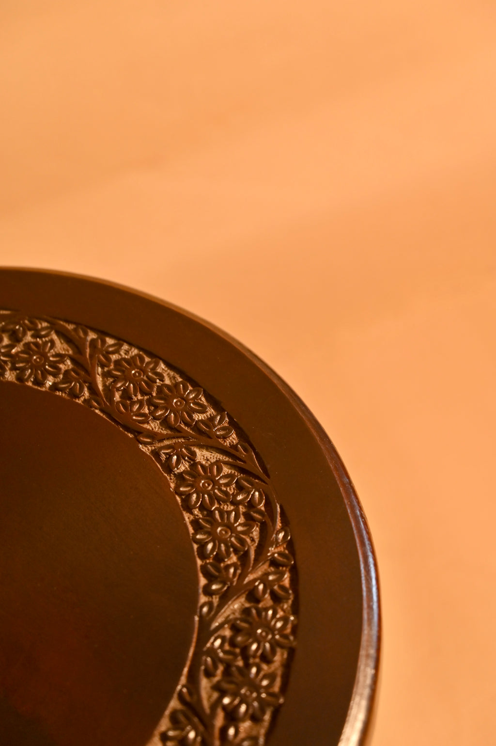 handcrafted wooden accent table