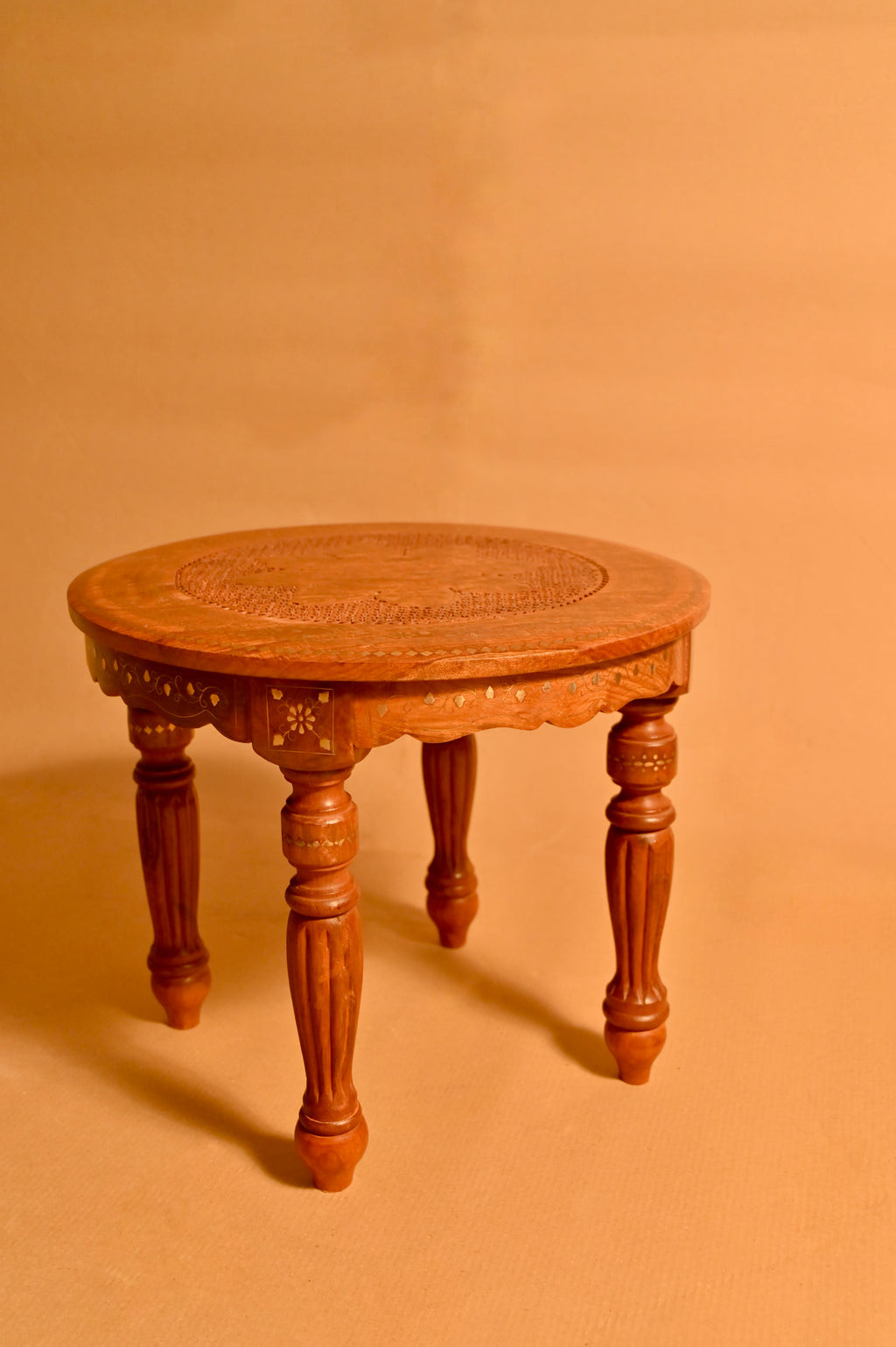 Handcrafted Wooden Round Table