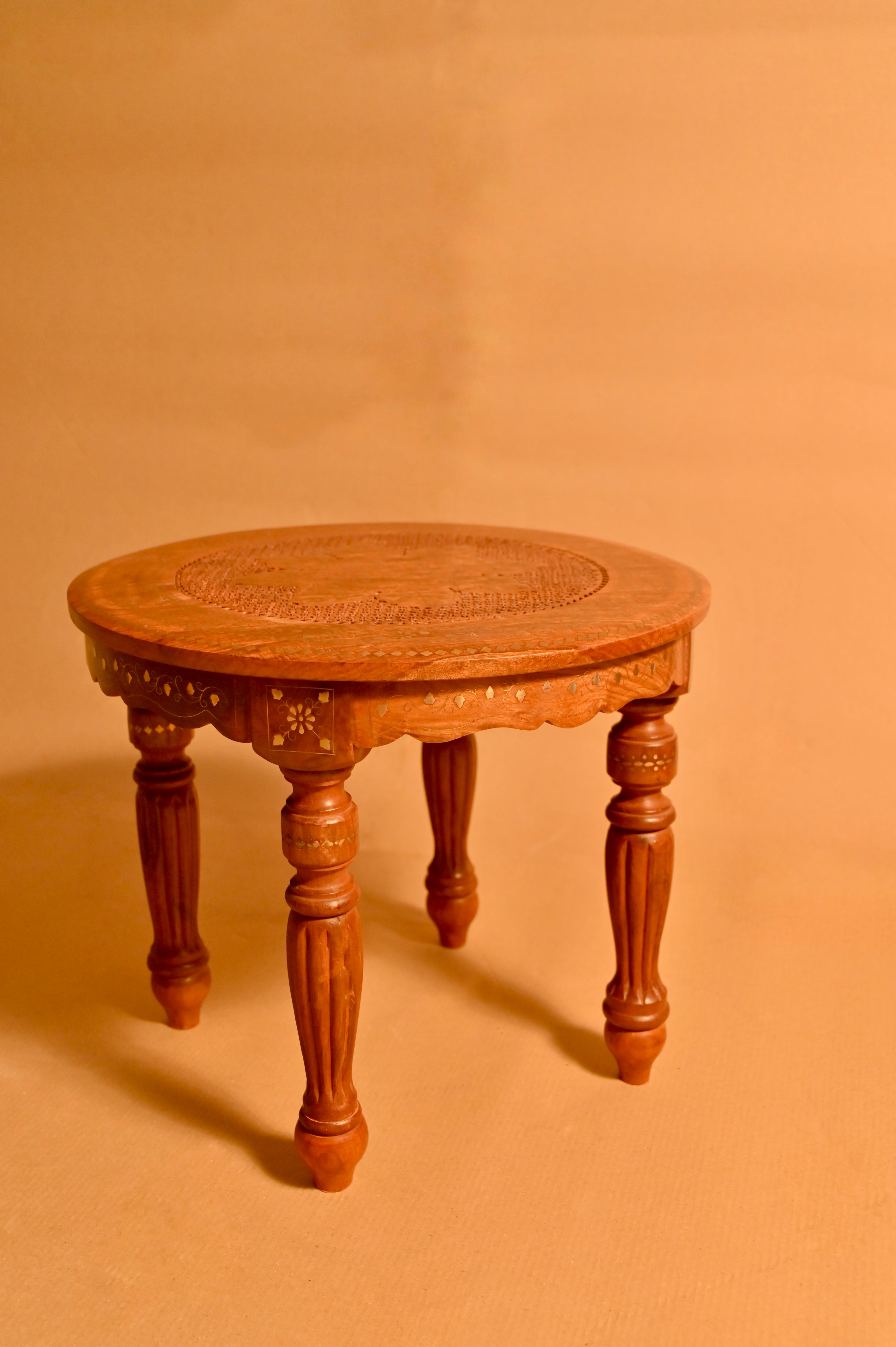 Handcrafted Wooden Round Table