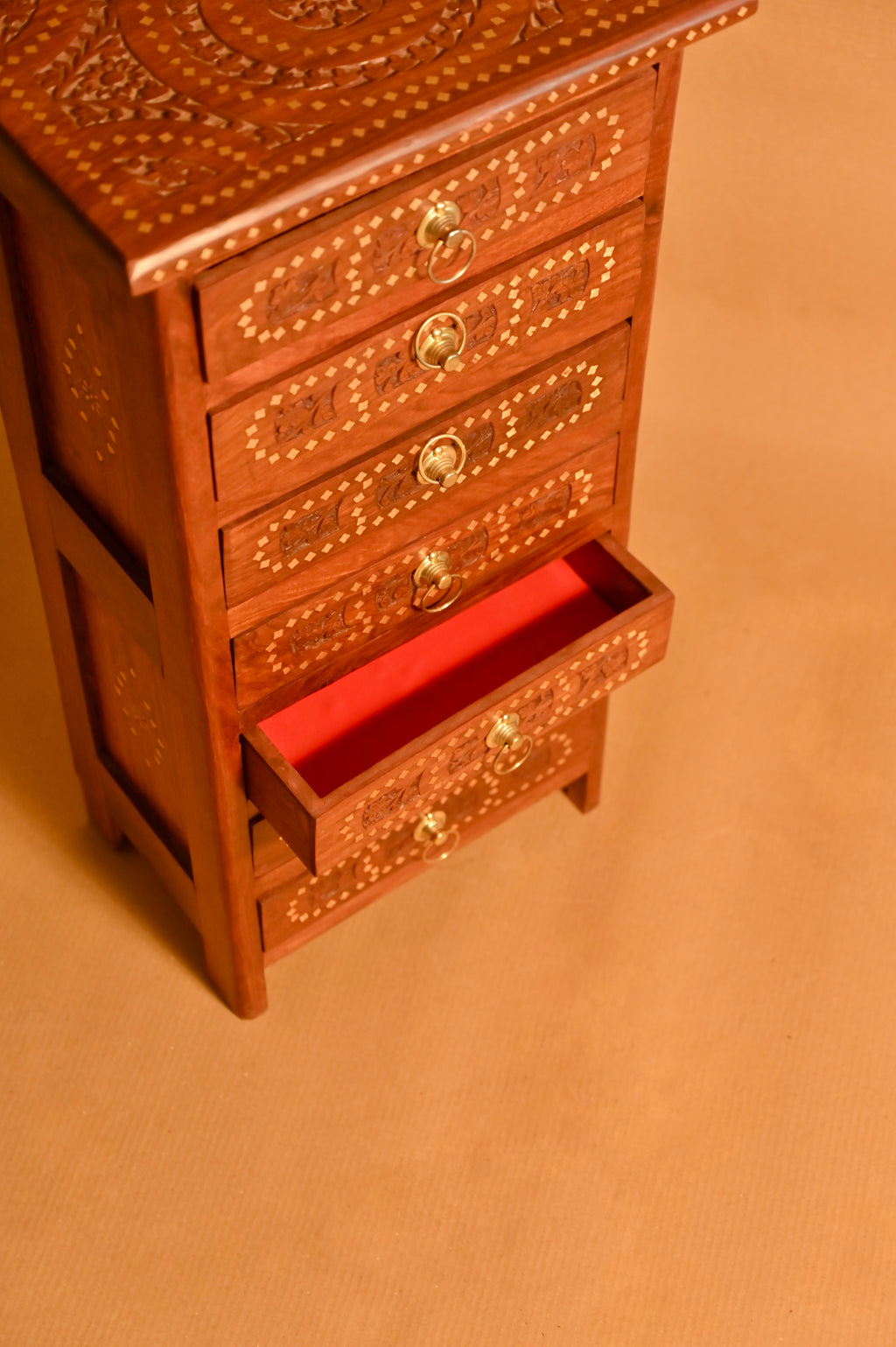 Handcrafted Wooden Multi-Drawer Chest