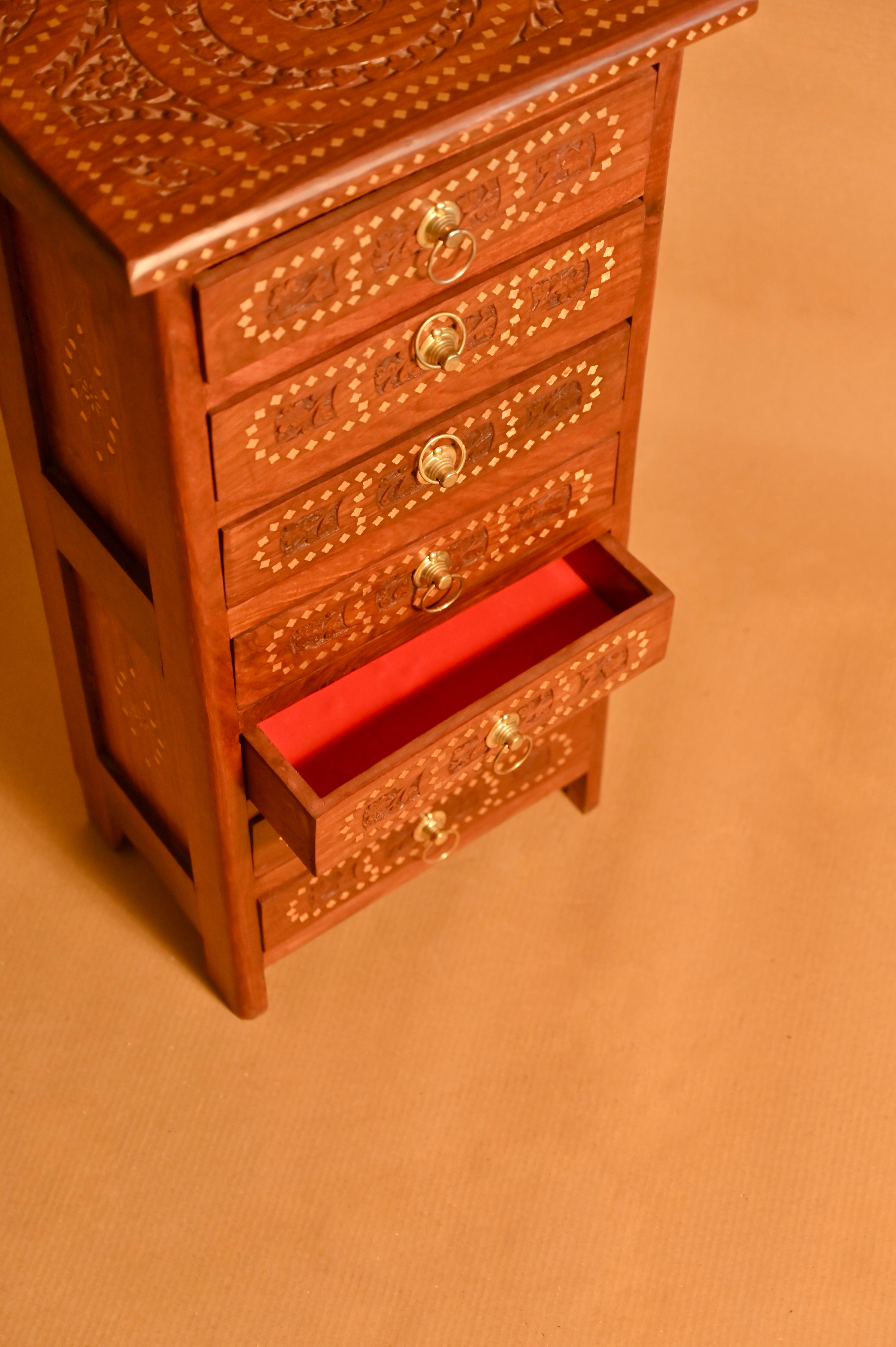 Handcrafted Wooden Multi-Drawer Chest