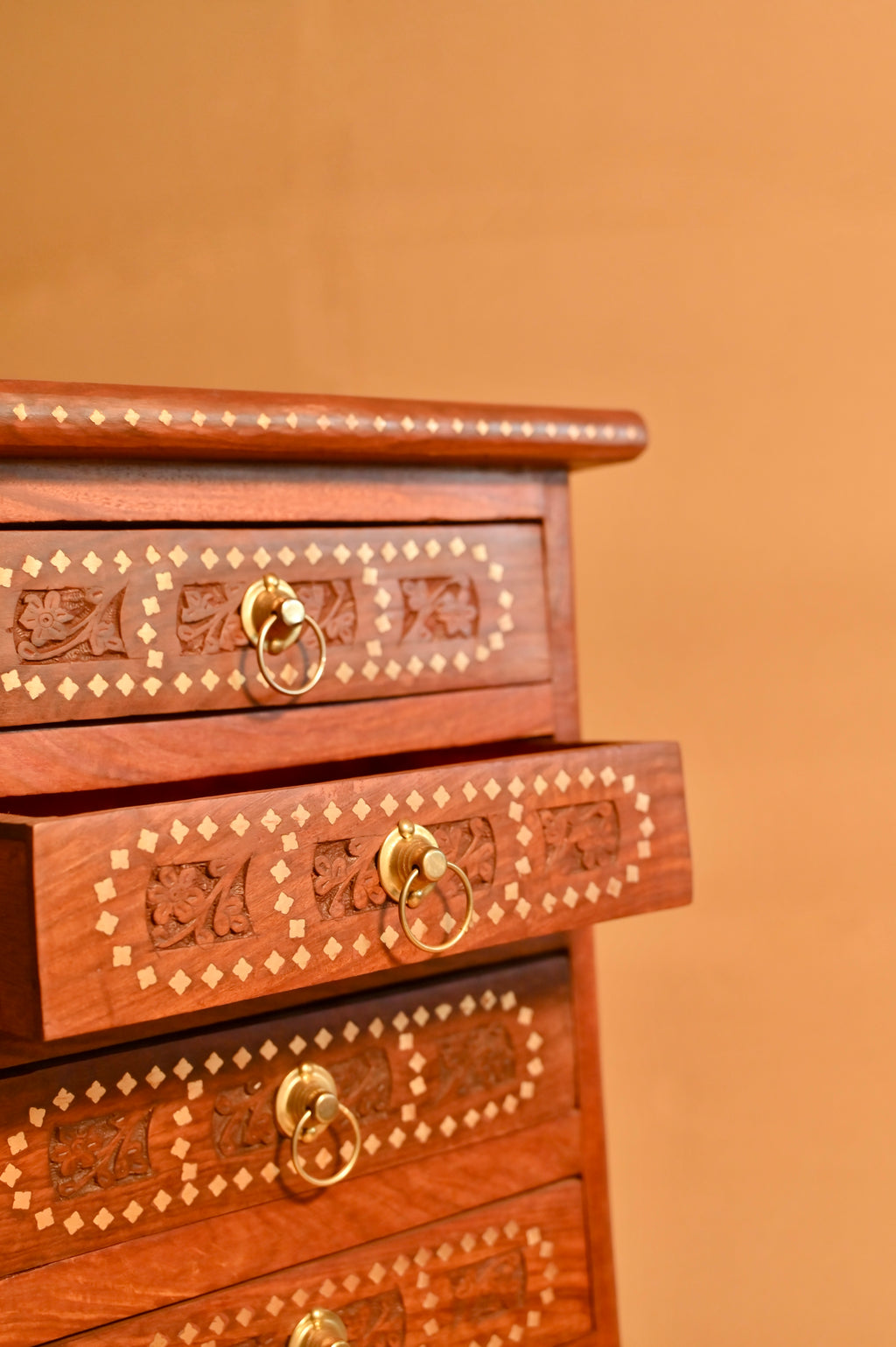 Handcrafted Wooden Multi-Drawer Chest