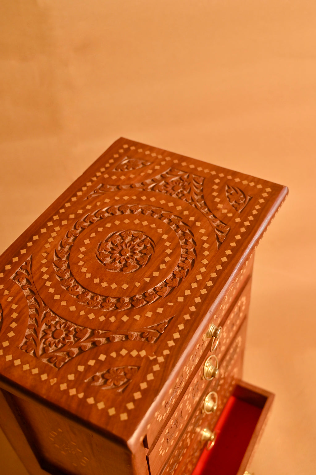 Handcrafted Wooden Multi-Drawer Chest