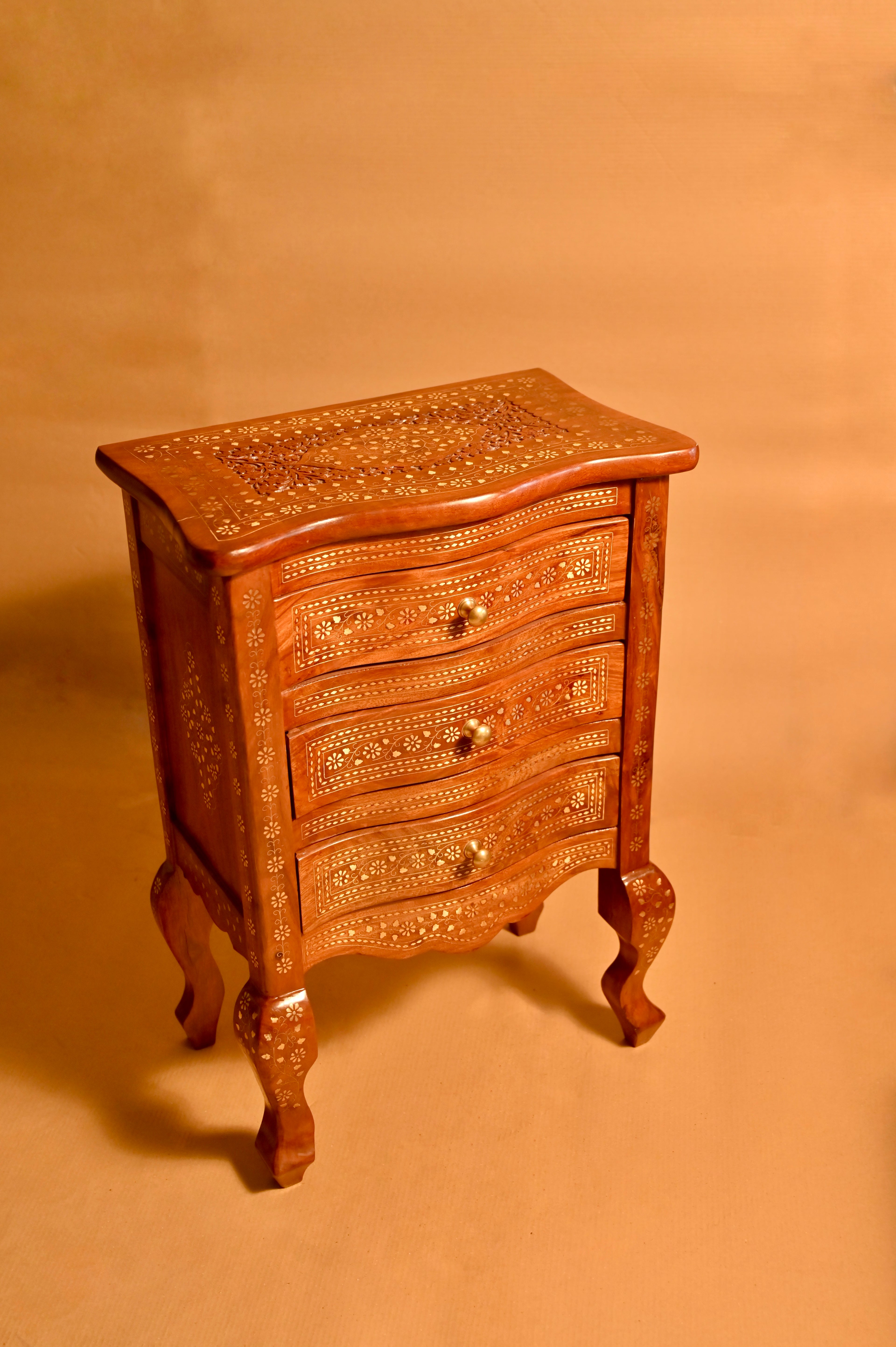 Handcrafted Wooden Bedside Cabinet