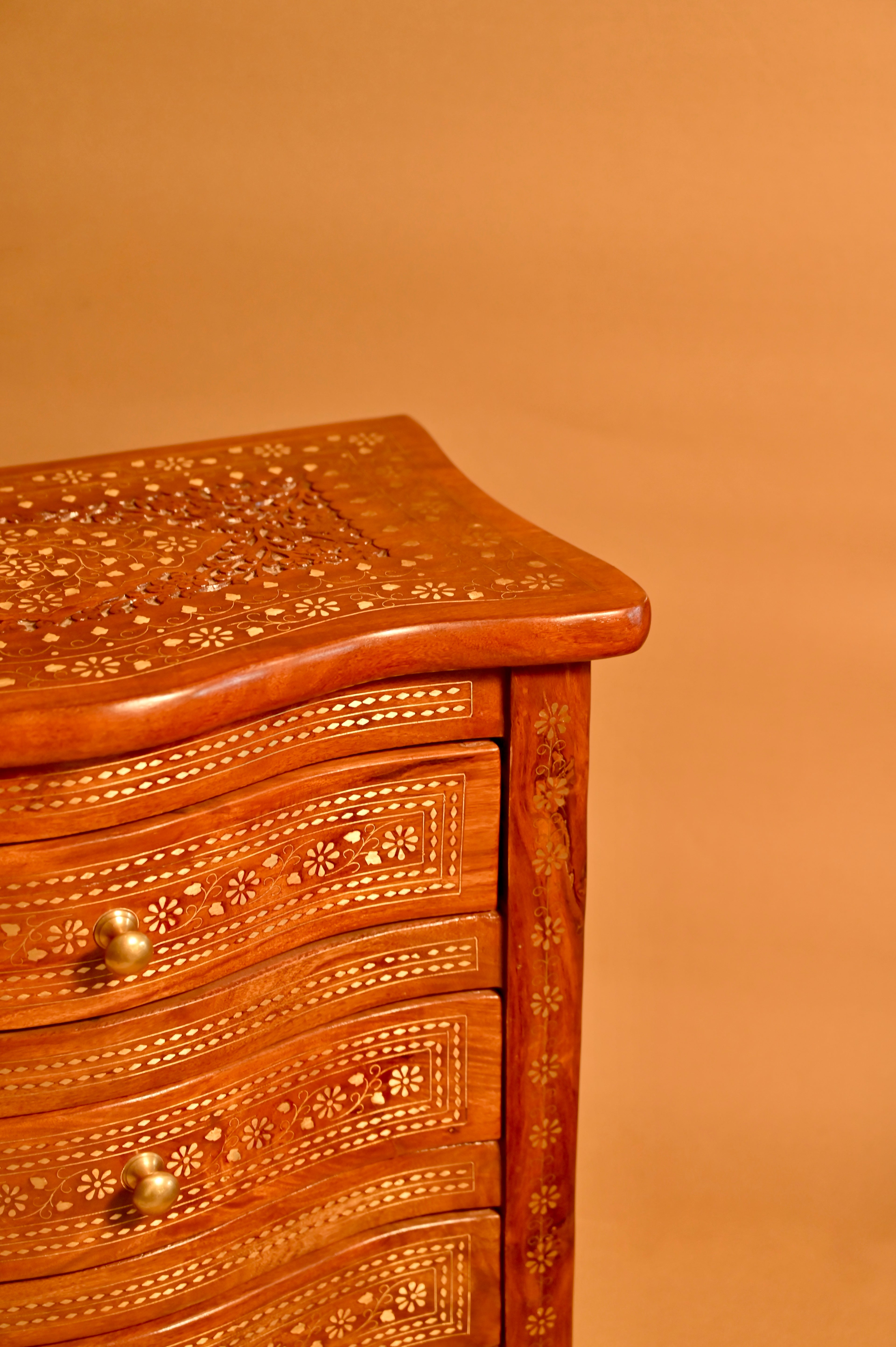 Handcrafted Wooden Bedside Cabinet