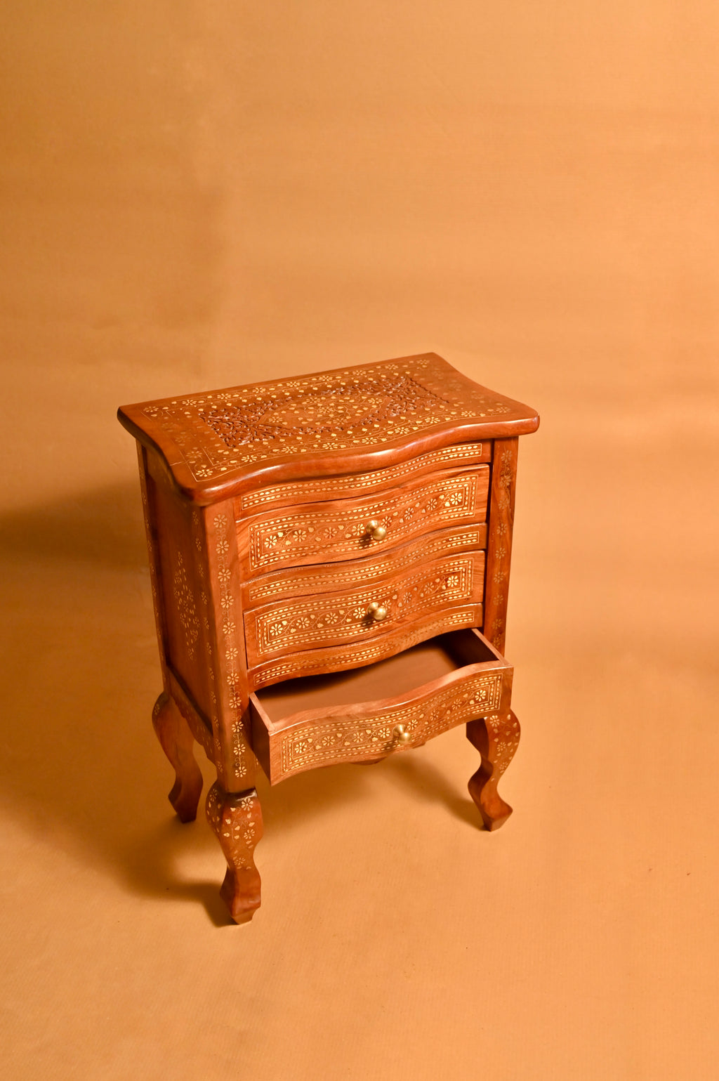 Handcrafted Wooden Bedside Cabinet