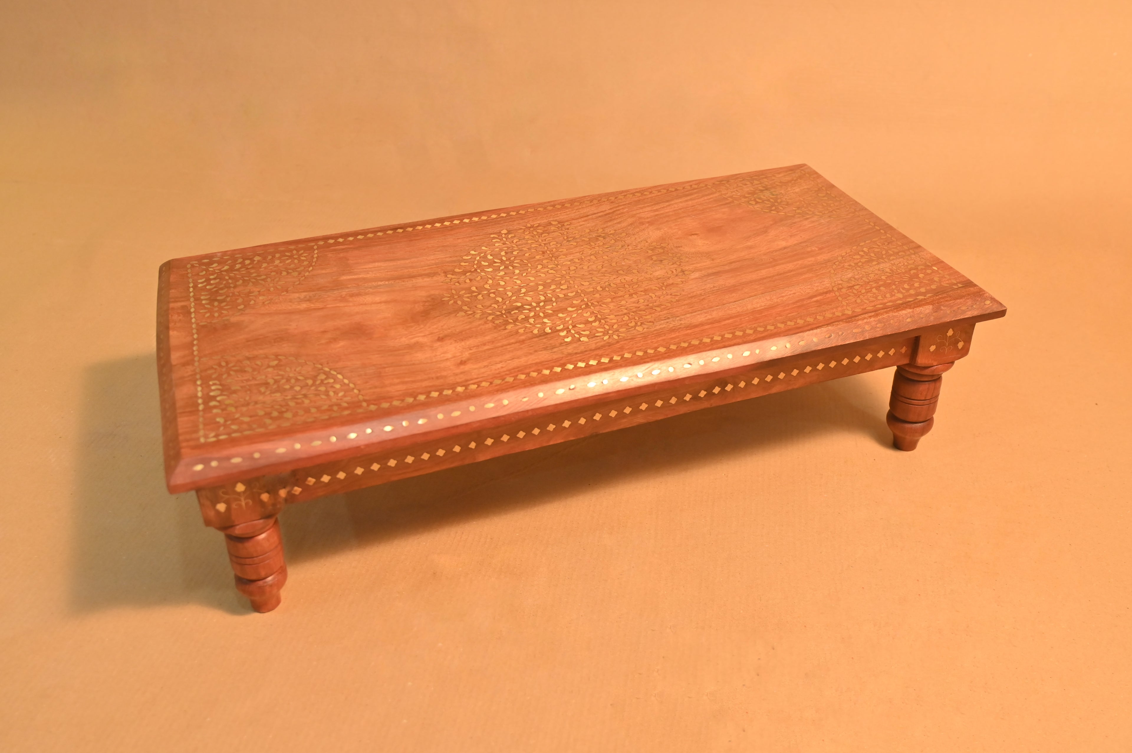 Handcrafted Sheesham Wood Inlay Chowki