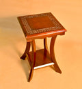 Handcrafted Wood Carved Side Table