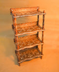 Handcrafted Sheesham Wood 4-Tier Display Shelf