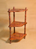 Handcrafted Sheesham Wood 3-Tier Corner Display Stand
