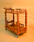 Handcrafted Wood Bar Trolley