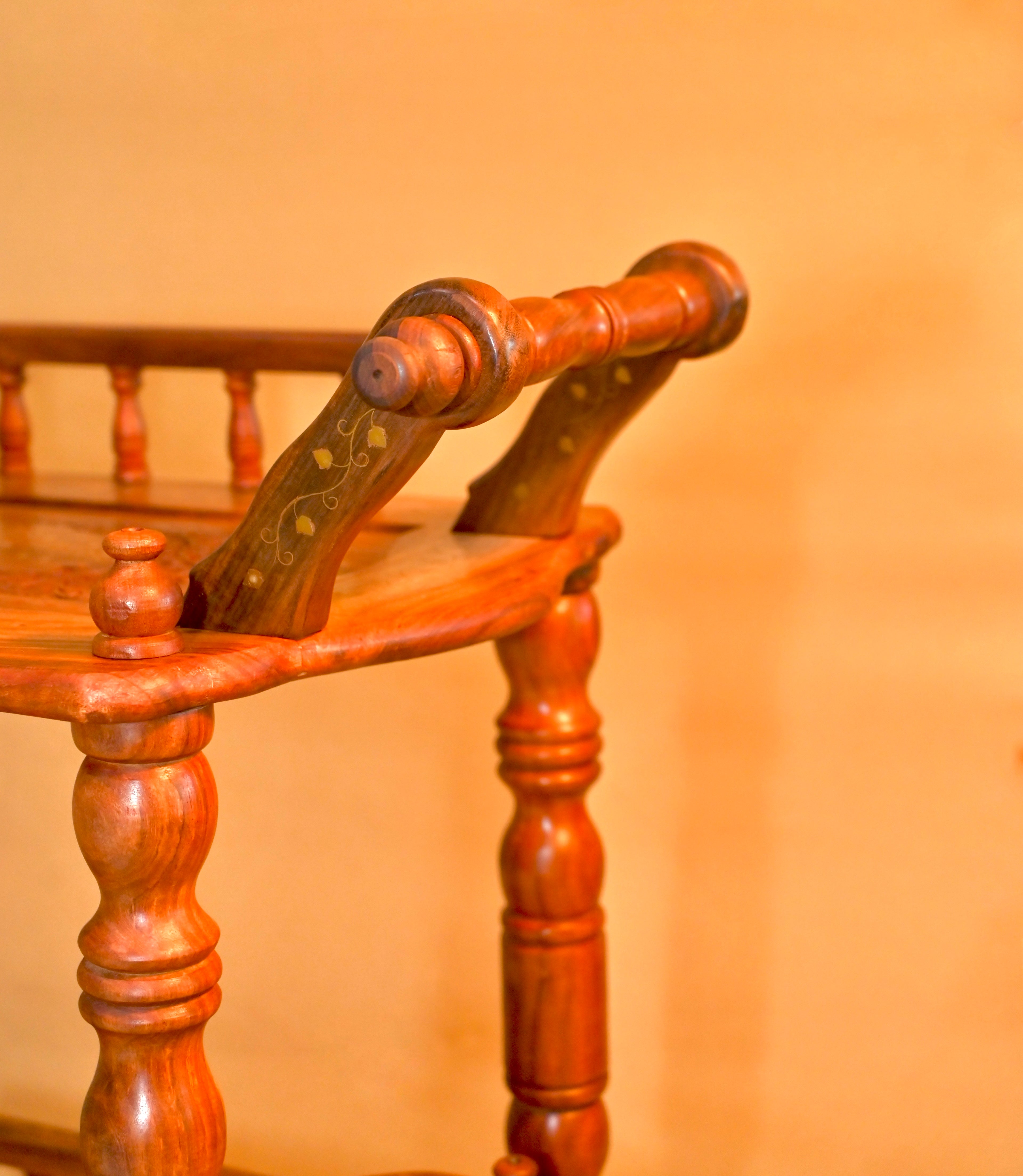 Handcrafted Wood Bar Trolley
