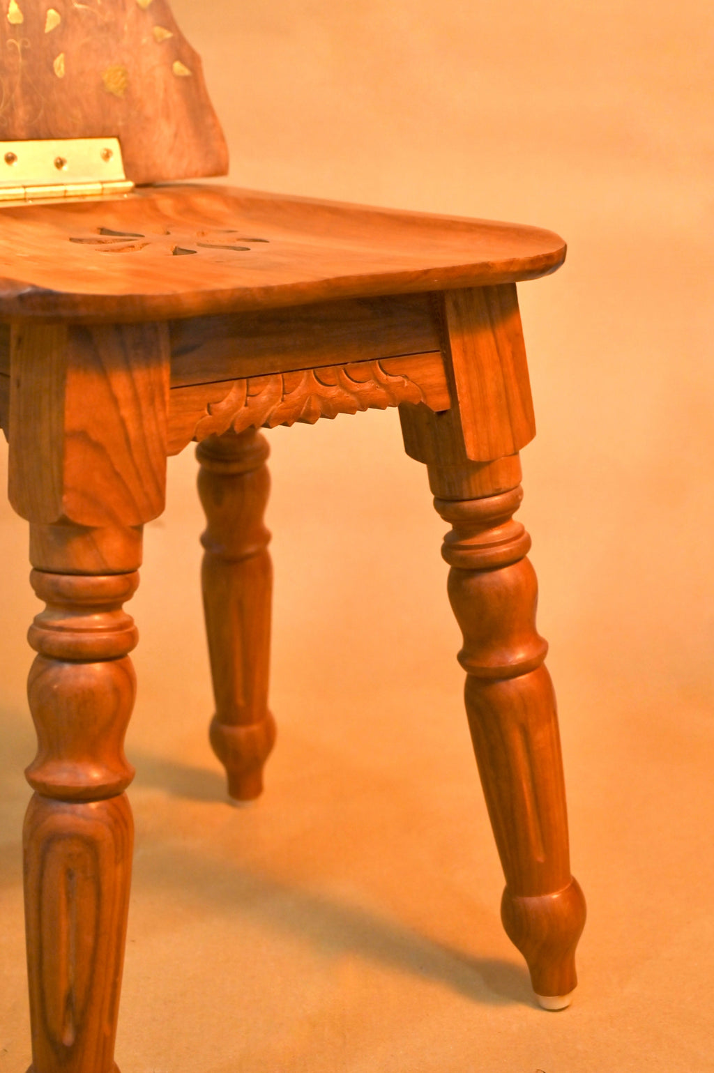 Handcrafted Wooden Folding Prayer Chair