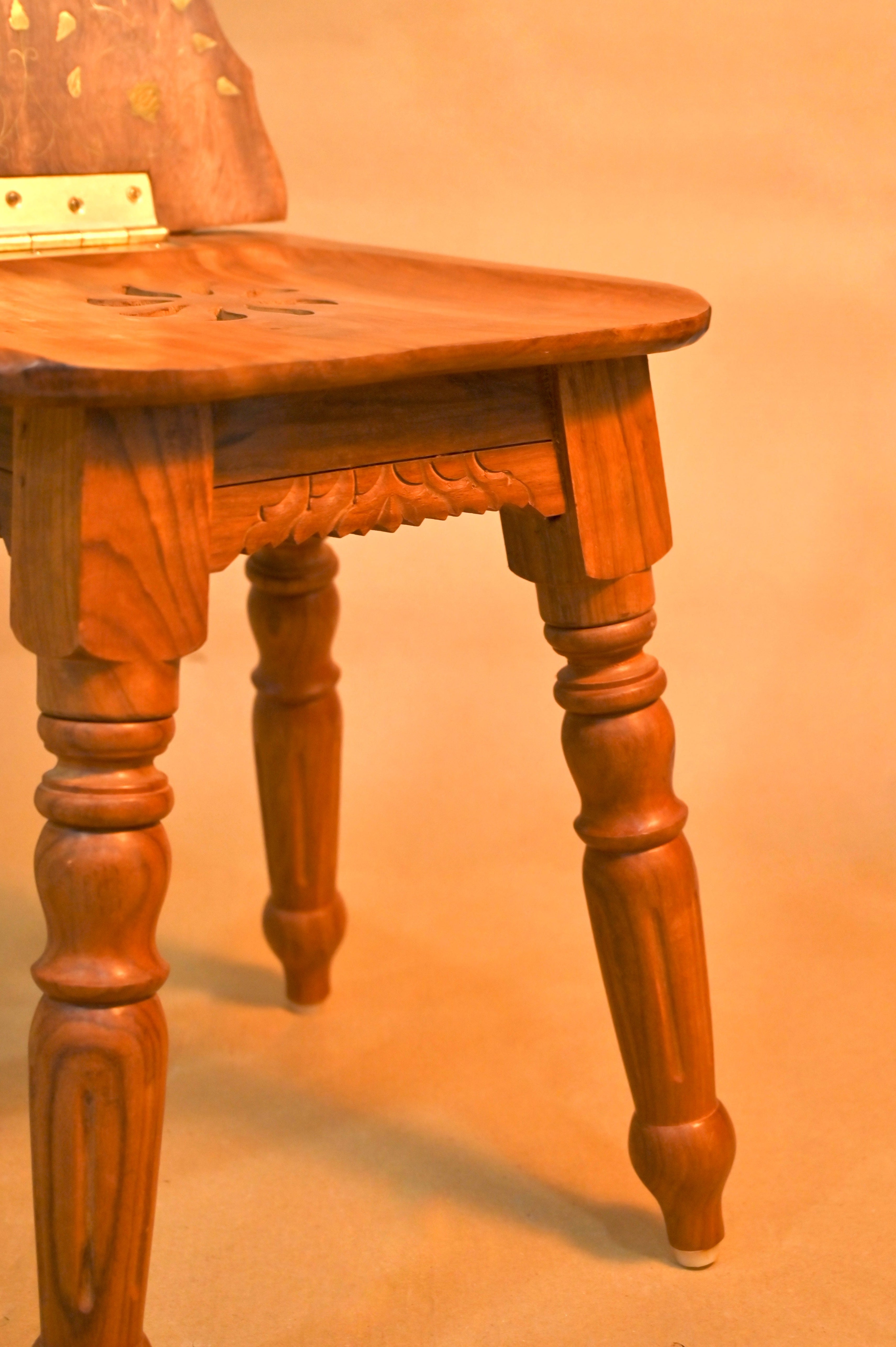 Handcrafted Wooden Folding Prayer Chair