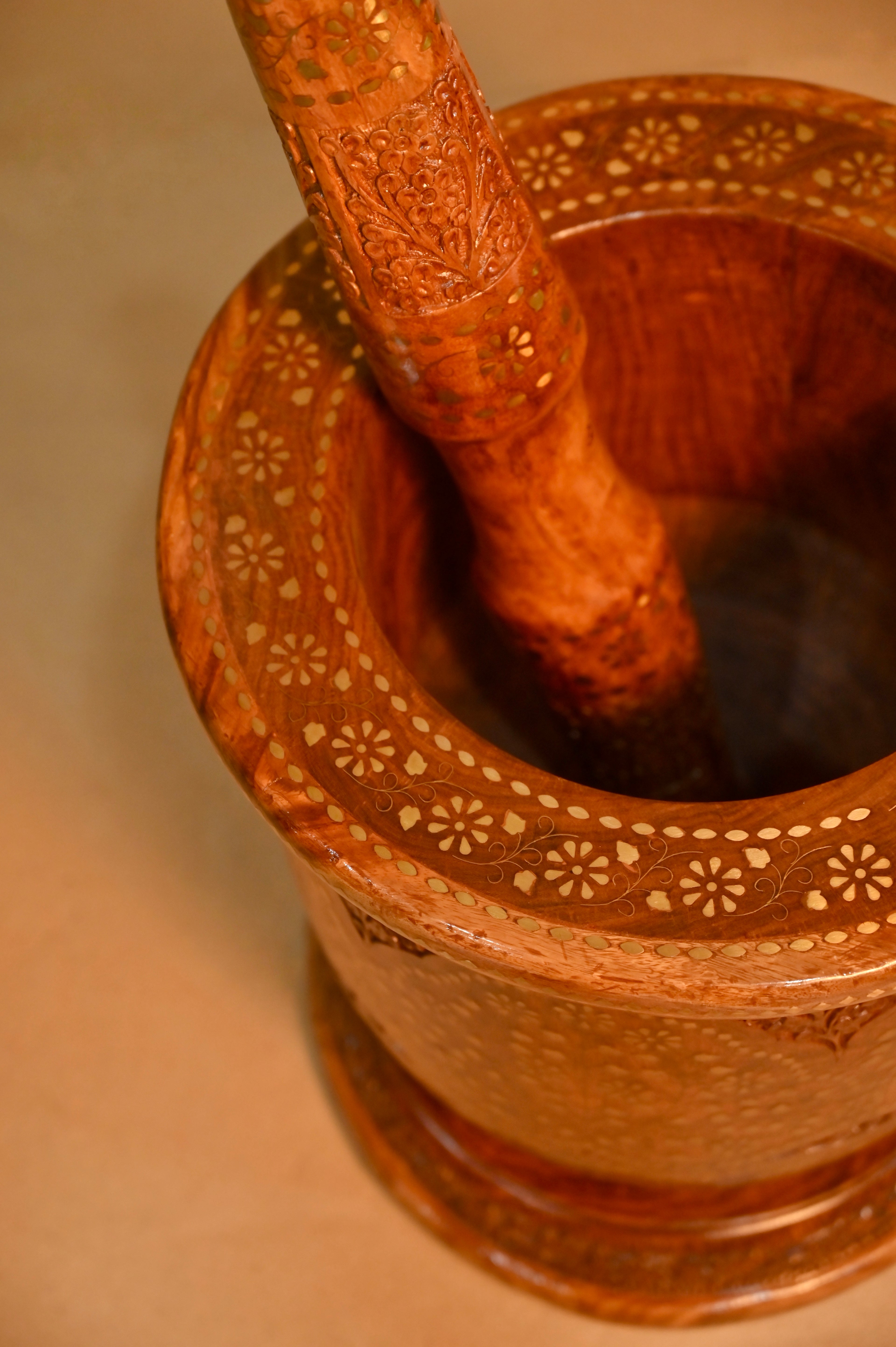Handcrafted Wooden Mortar & Pestle (Okhli Musal)