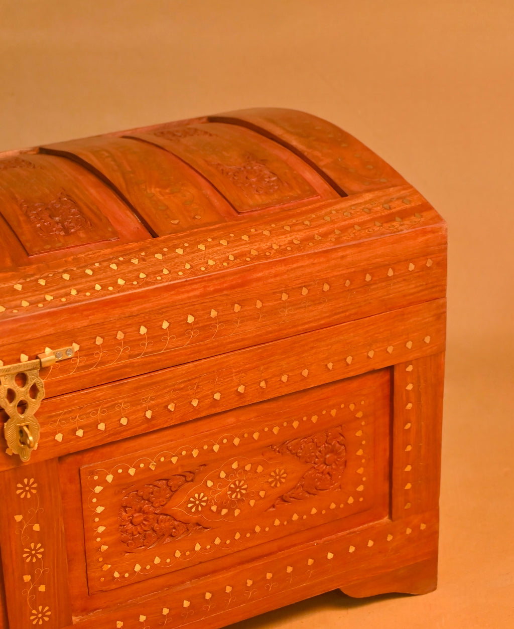 Royal Handcrafted Wooden Dome Storage Trunk