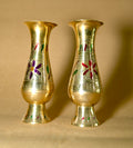 Handcrafted Brass Floral Vase Set (Pair)