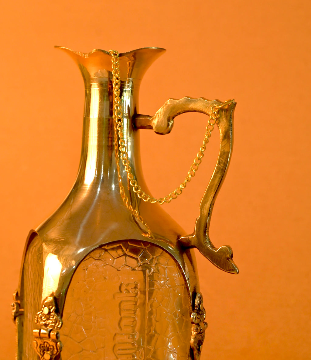 Royal Handcrafted Brass Decorative Ewer Vase