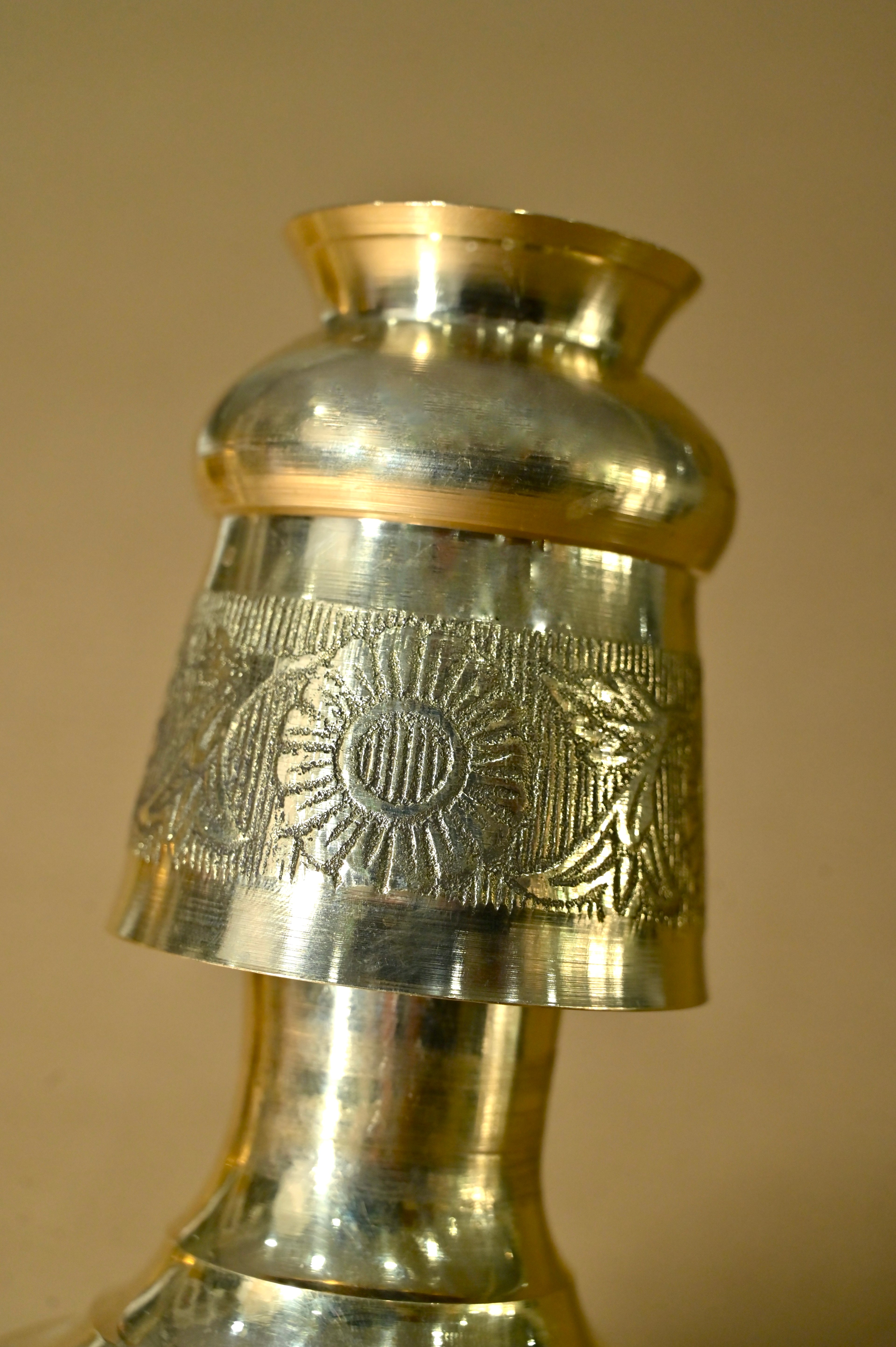 Handcrafted Brass Flask Gift Set with Shot Cup