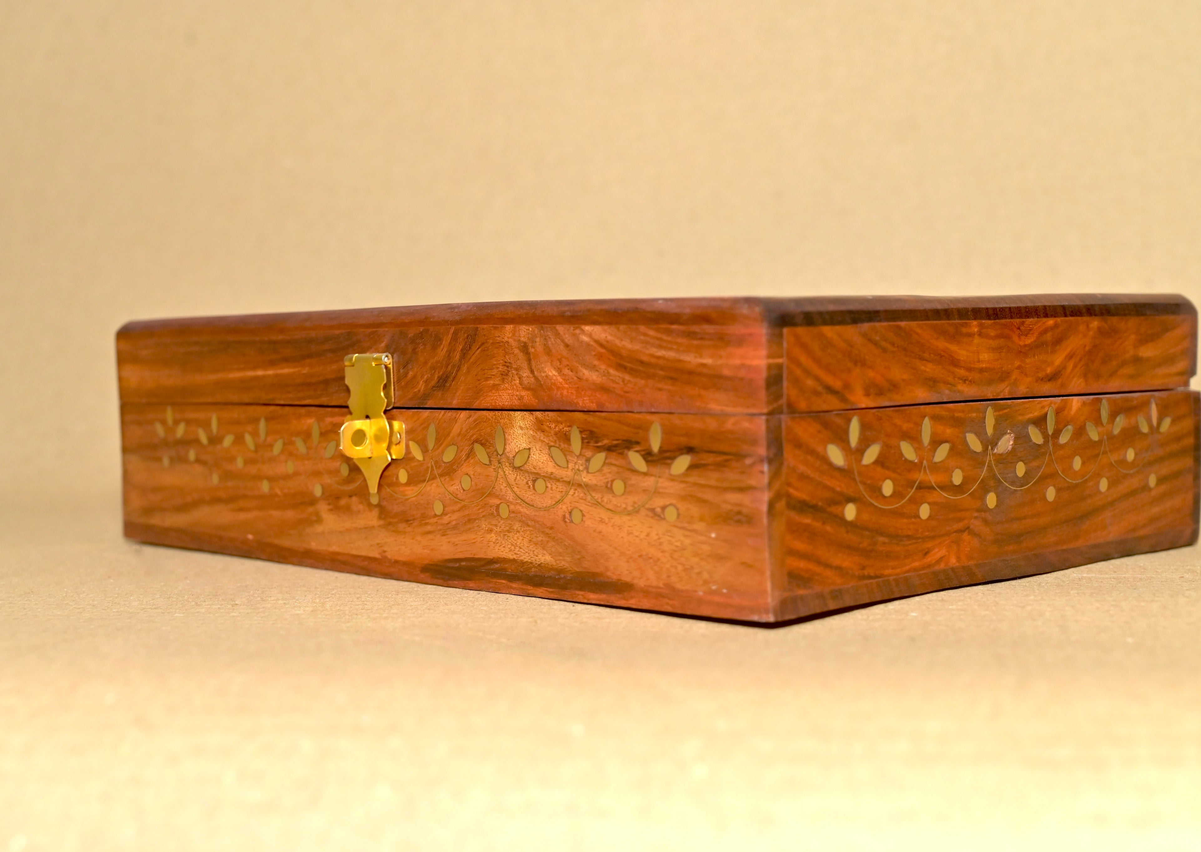 Handcrafted Wooden Box with 8 Compartments