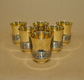 Handcrafted Brass glass Set of 6