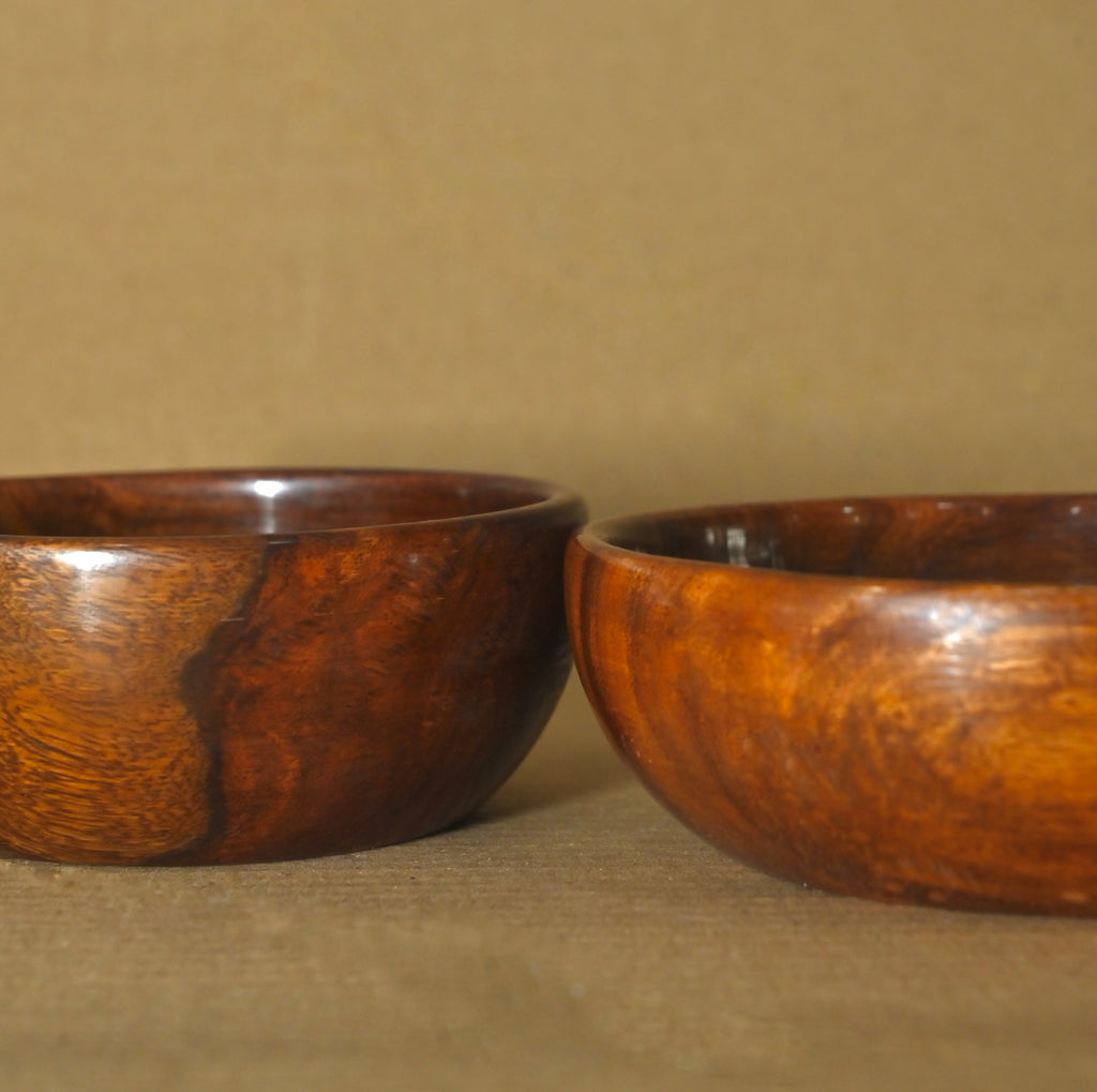 Handcrafted Wooden Serving Bowl Set of 2