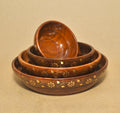 Handcrafted Wooden Bowl – Premium Floral Inlay Serving Bowl