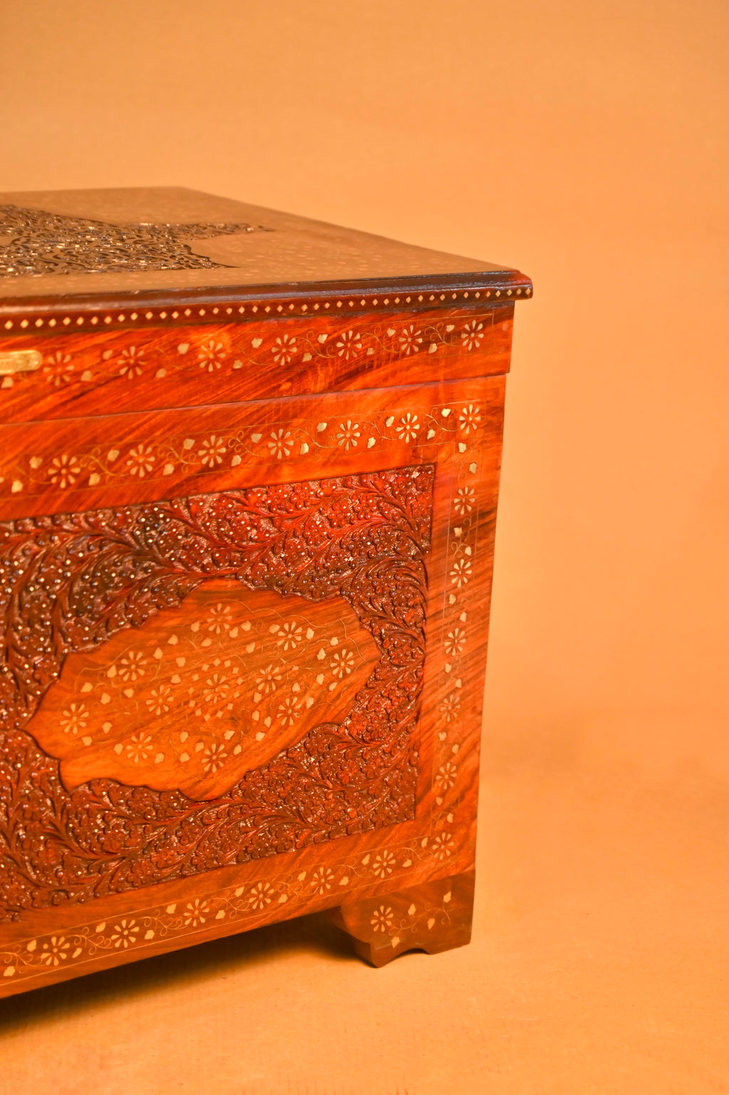 Handcrafted Vintage Wooden Clothes Storage Chest