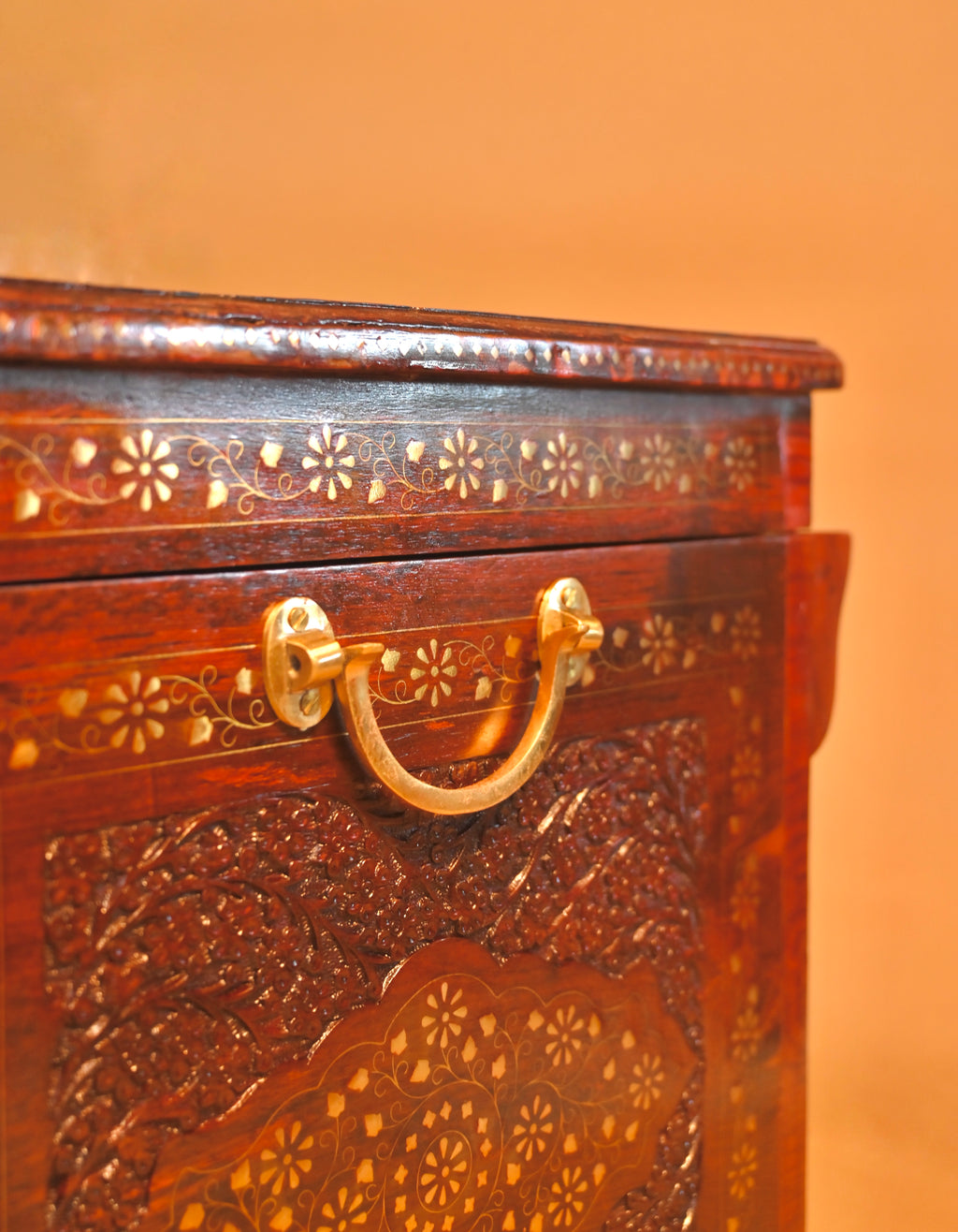 Handcrafted Vintage Wooden Clothes Storage Chest