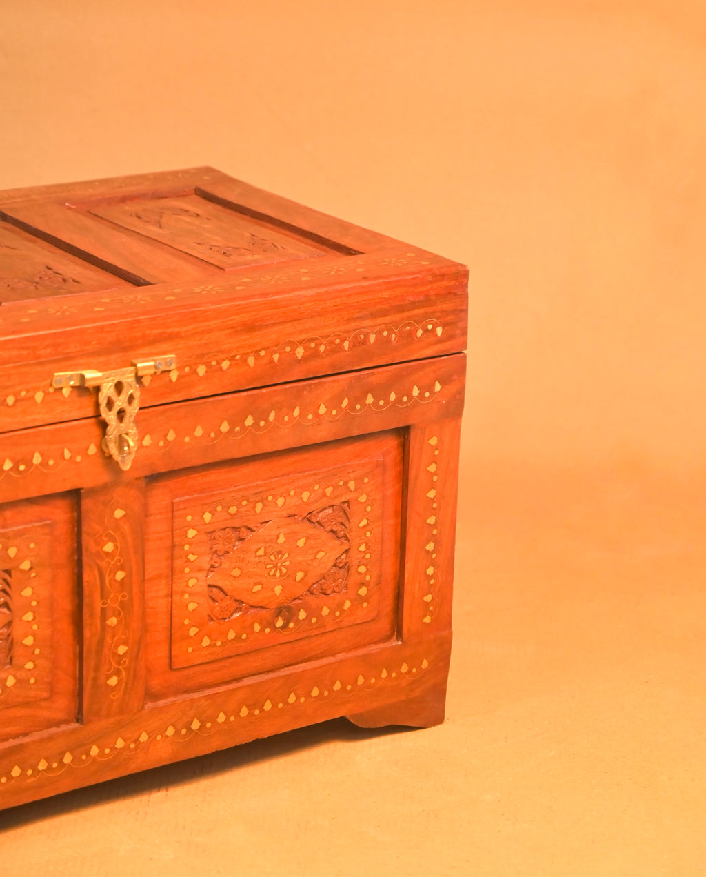 Royal Handcrafted Wooden Clothes Storage Trunk