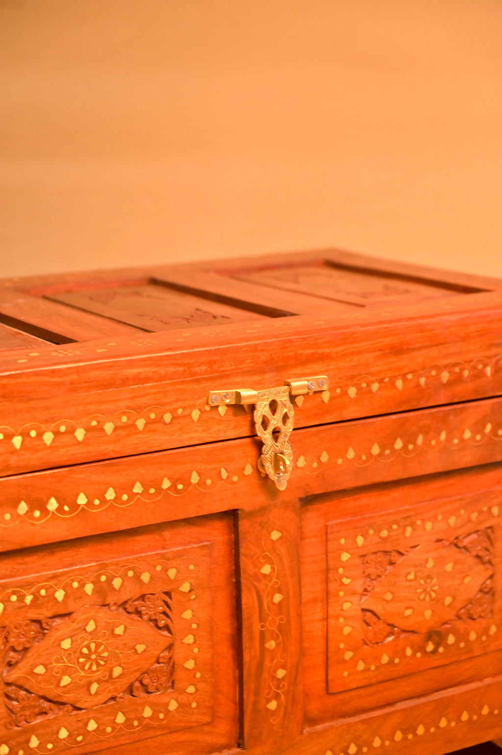 Royal Handcrafted Wooden Clothes Storage Trunk