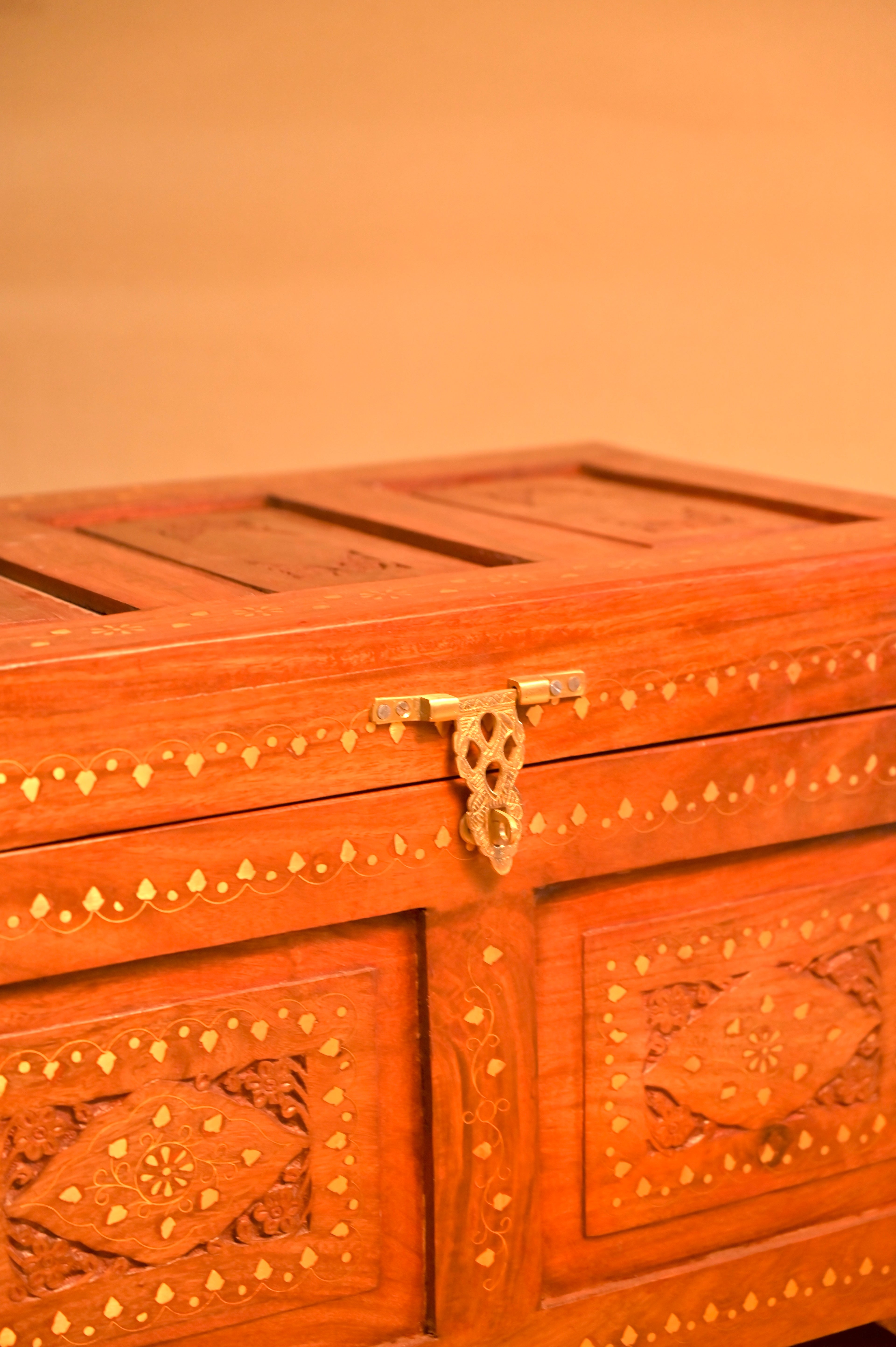 Royal Handcrafted Wooden Clothes Storage Trunk
