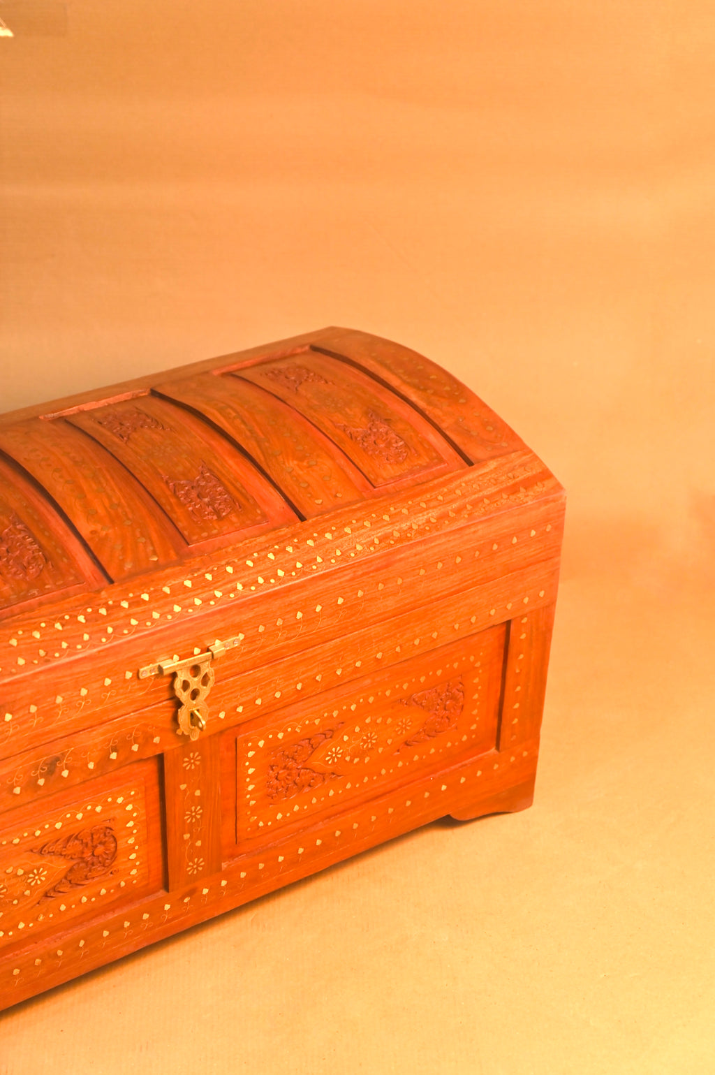 Royal Handcrafted Wooden Dome Storage Trunk