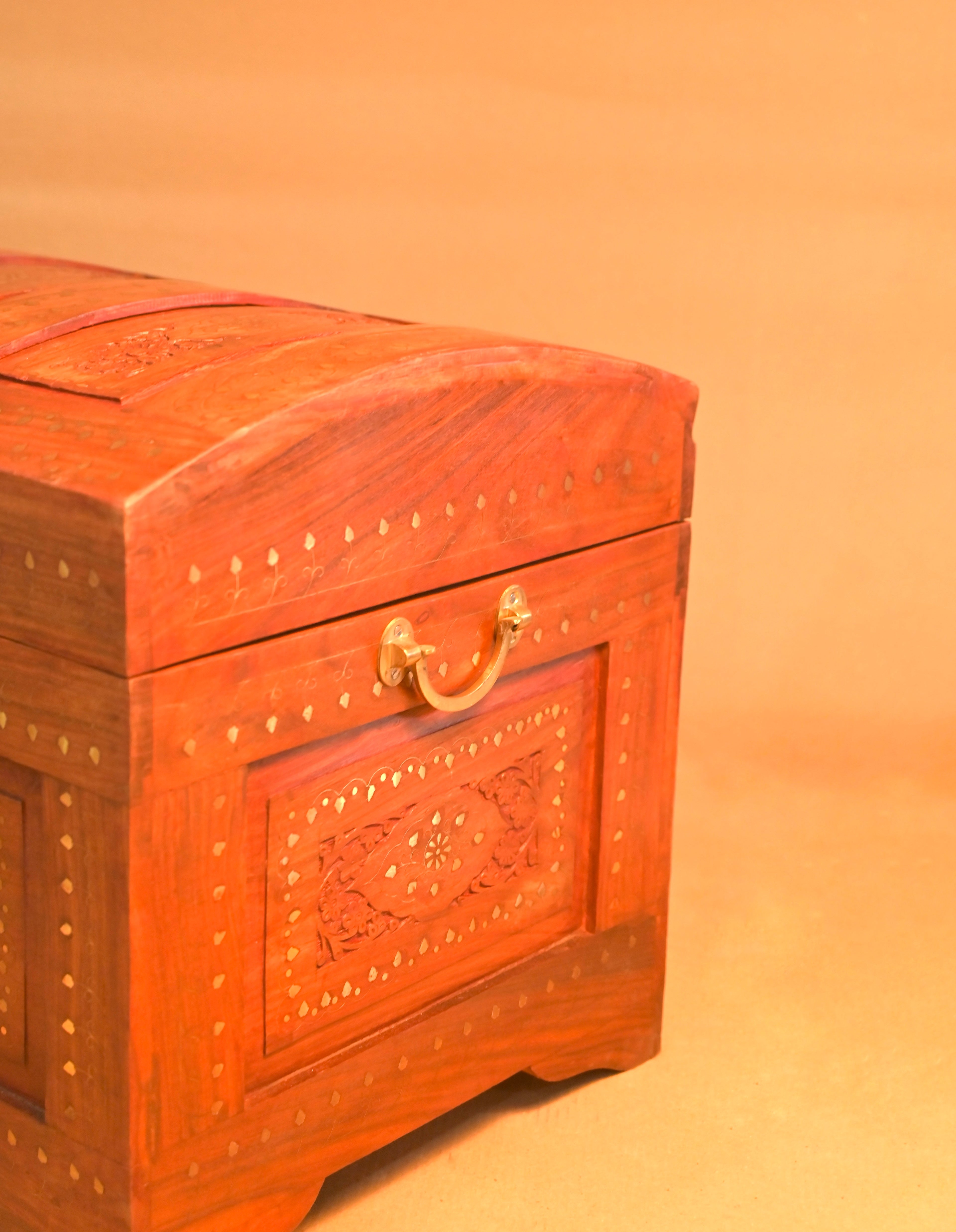 Royal Handcrafted Wooden Dome Storage Trunk