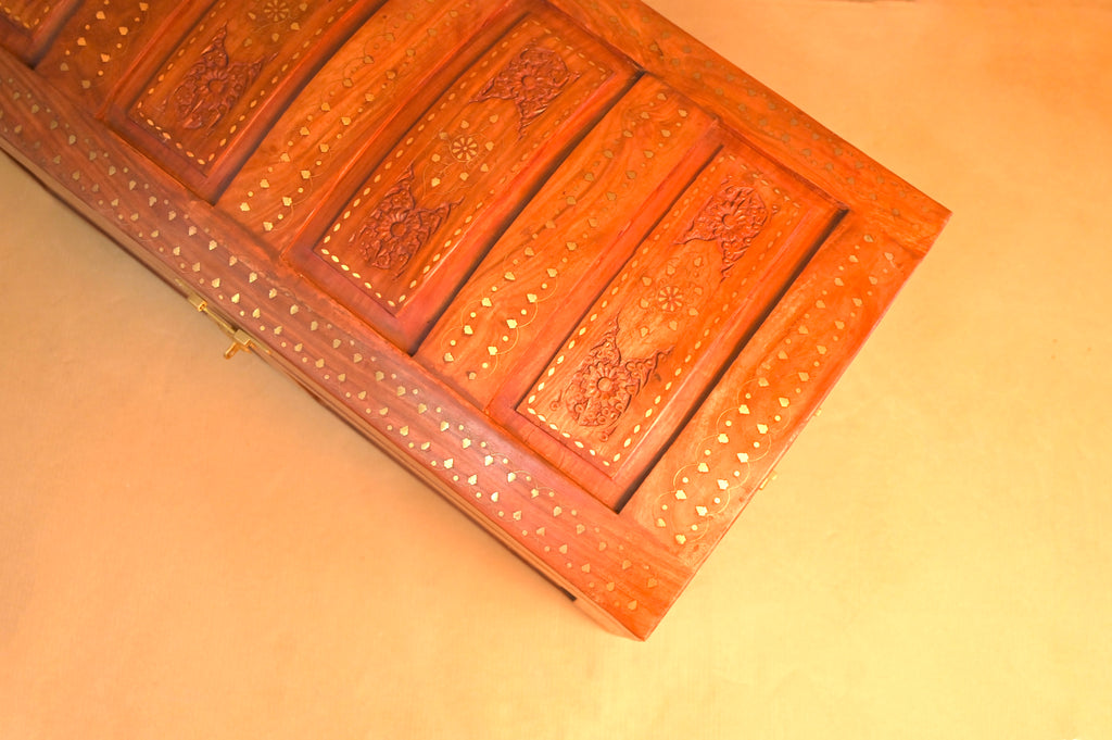 Royal Handcrafted Wooden Dome Storage Trunk
