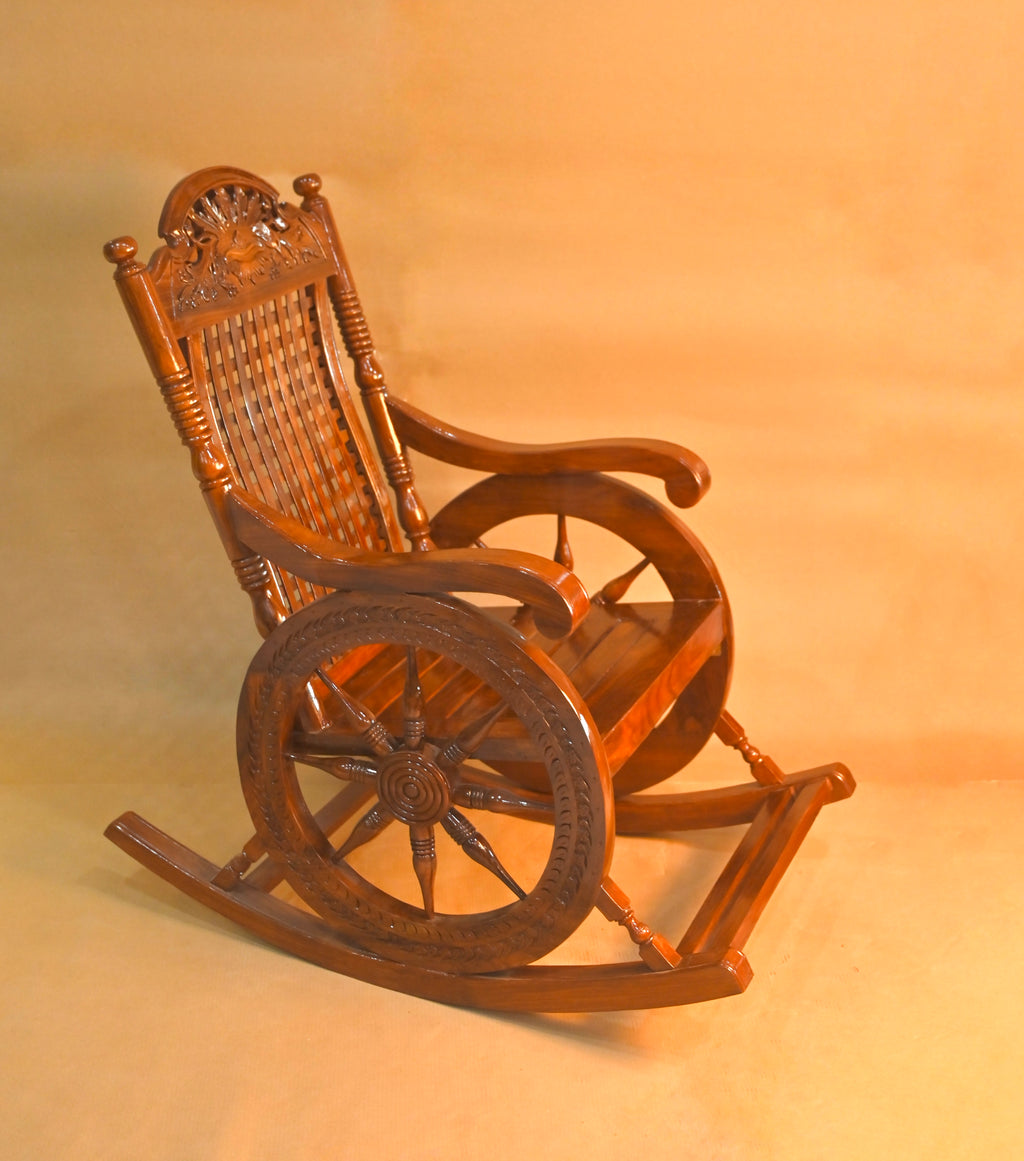 Royal Handcrafted Wooden Rocking Chair