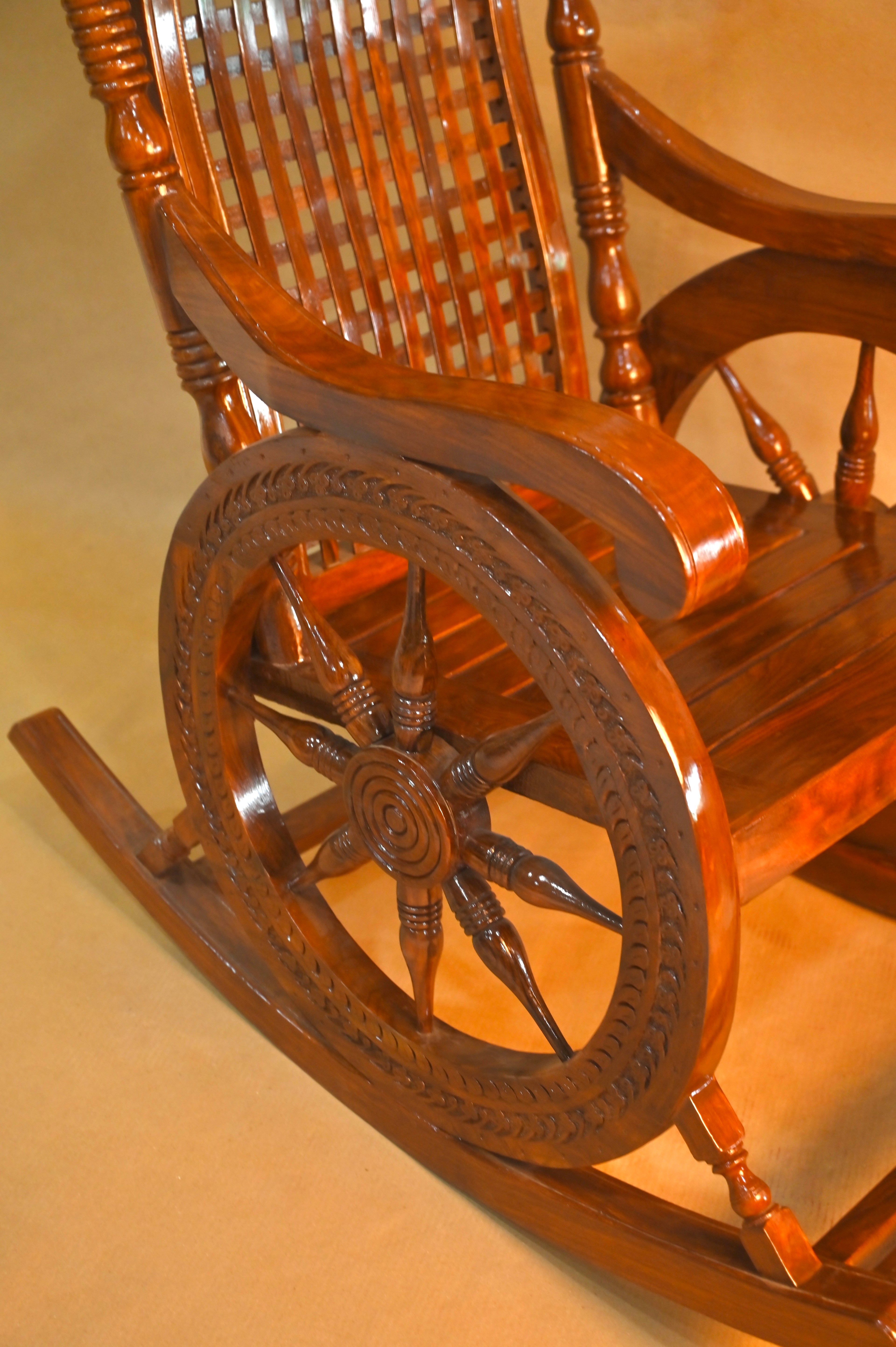 Royal Handcrafted Wooden Rocking Chair