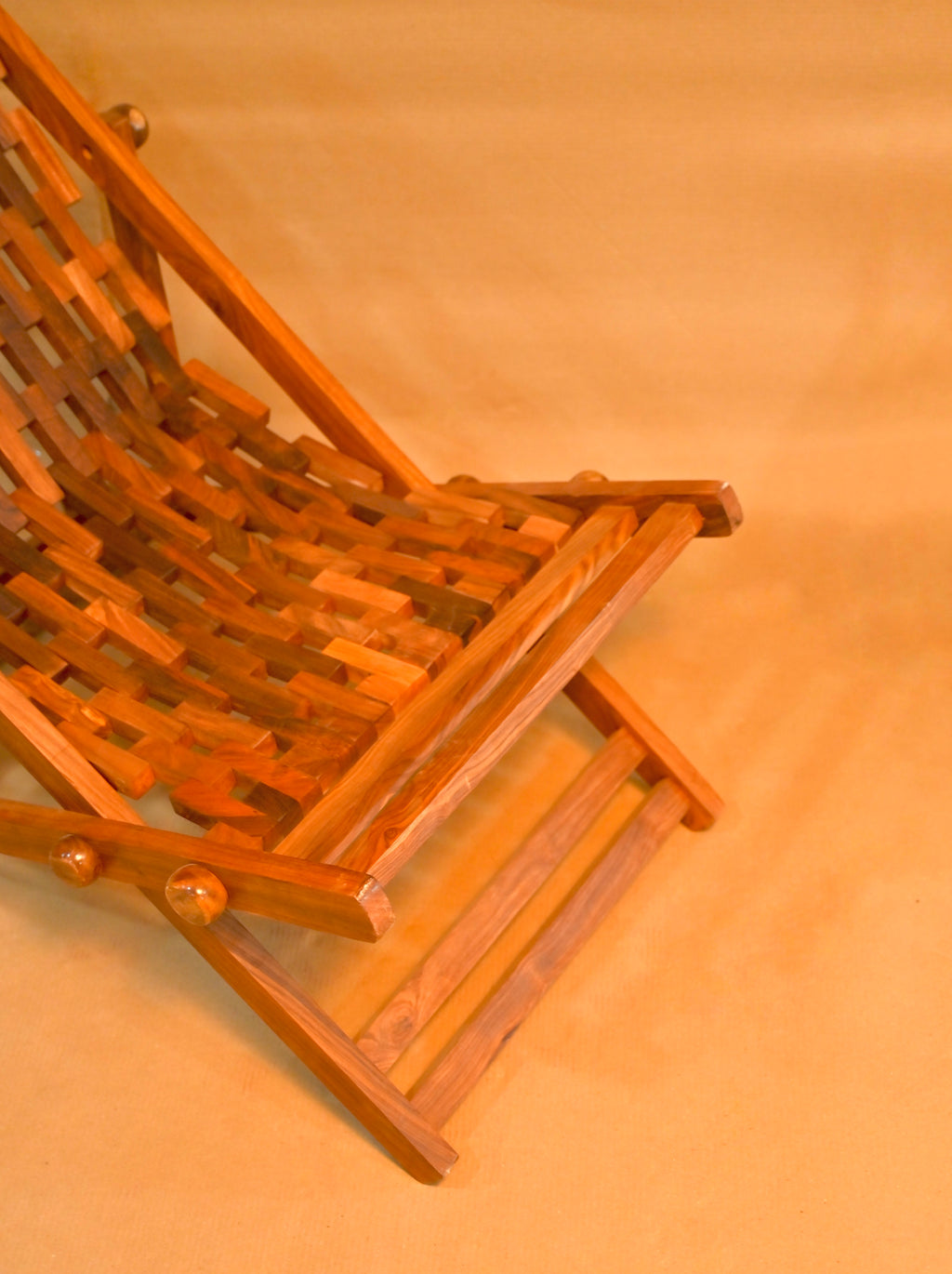 Royal Handcrafted Wooden Reclining Lounge Chair